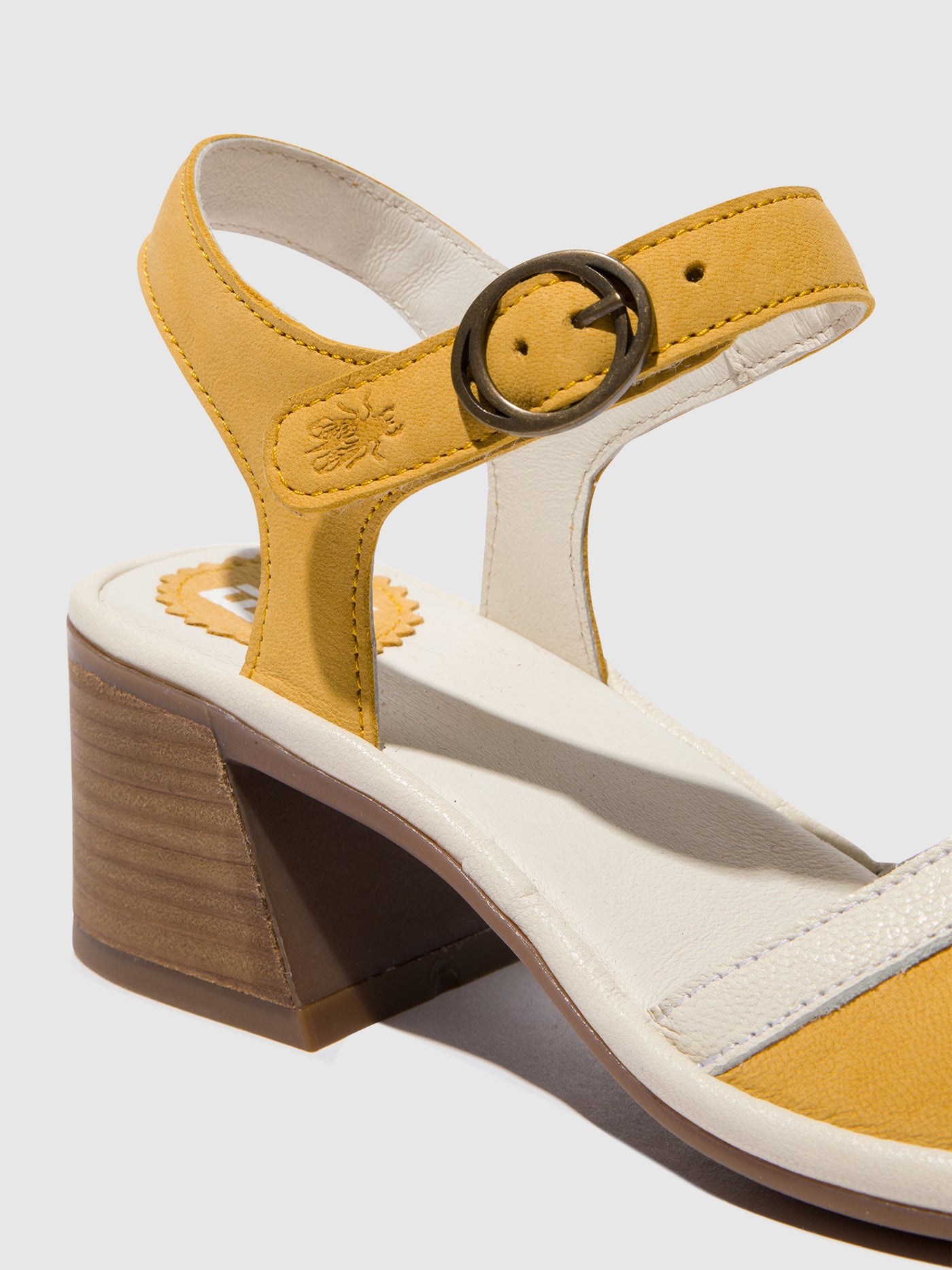 Bumblebee/Offwhite Fly London Ankle Strap Sandals Women's Sandals | 041729TPJ