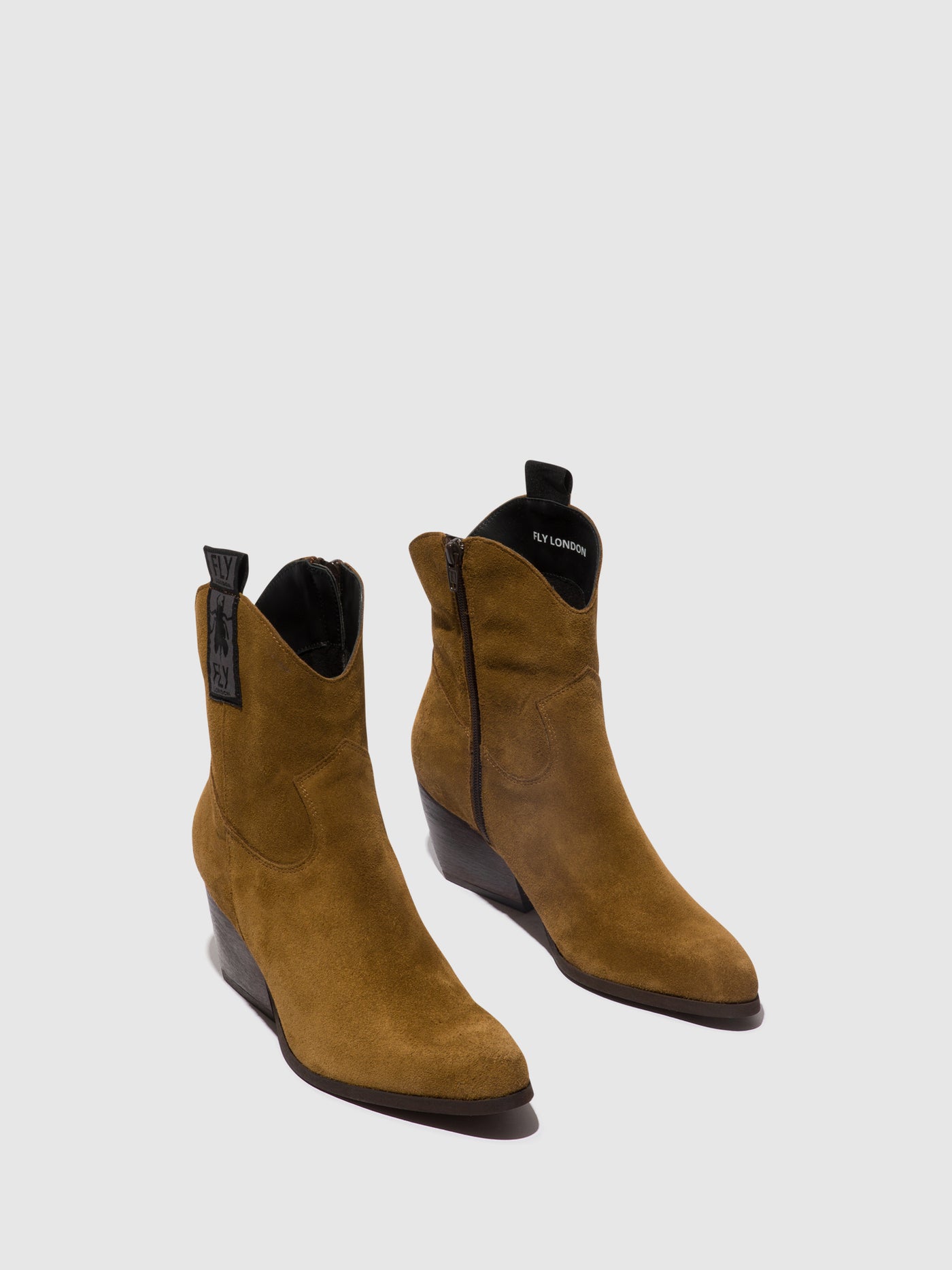Camel Fly London Zip Up Boots Women's Ankle Boots | 057492CKF