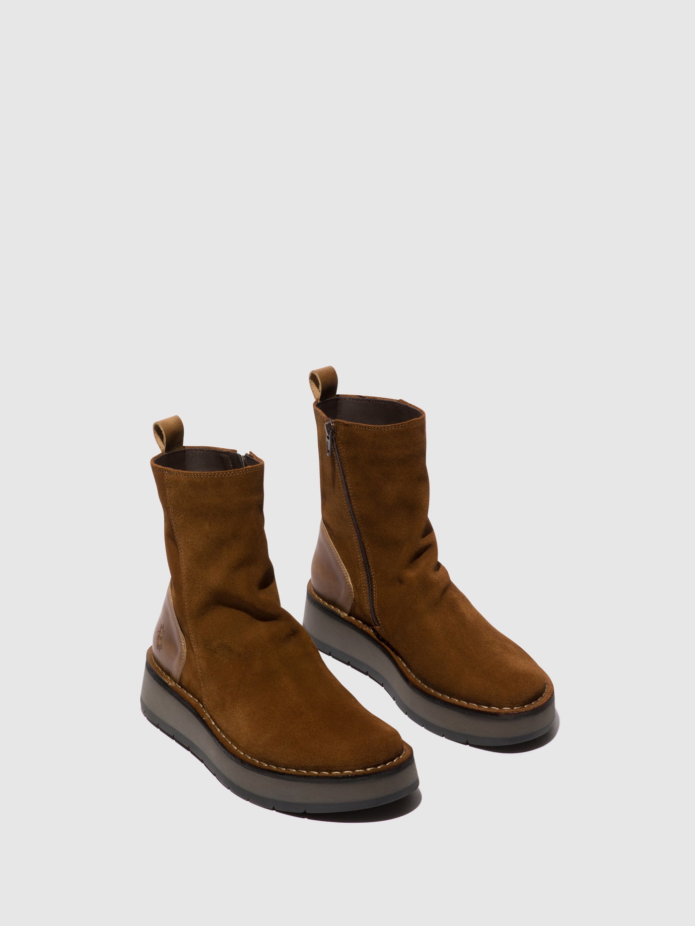 Camel Fly London Zip Up Boots Women's Ankle Boots | 249507BCG