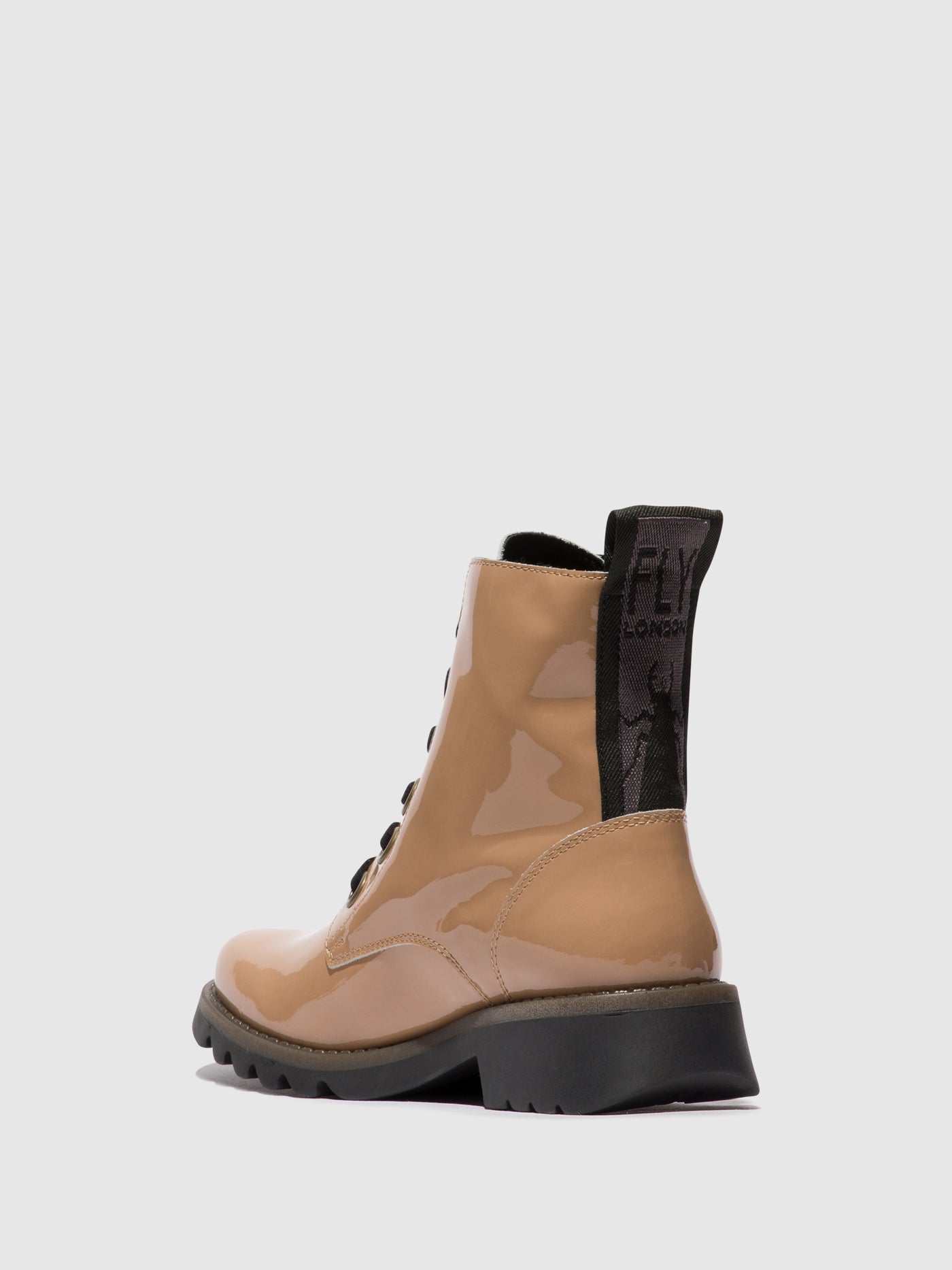 Capuccino (Black Sole) Fly London Lace-up Boots Women's Ankle Boots | 759810DSV