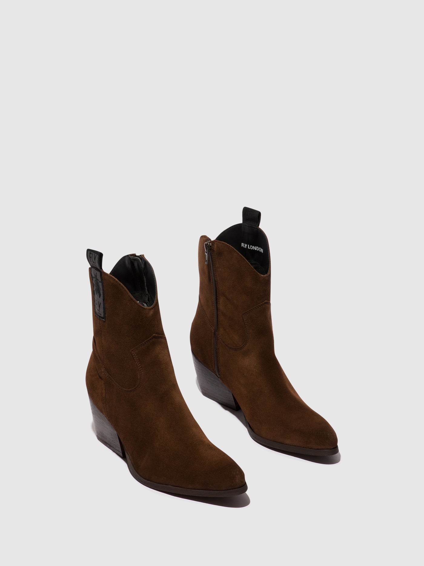 Chocolate Fly London Zip Up Boots Women's Ankle Boots | 761983ZGF