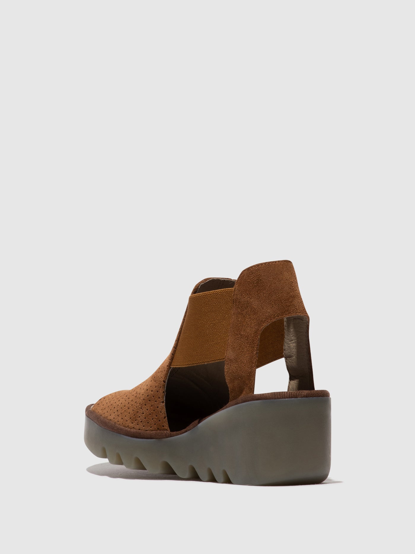 Cognac Fly London Elasticated Sandals Women's Sandals | 730984ZMF
