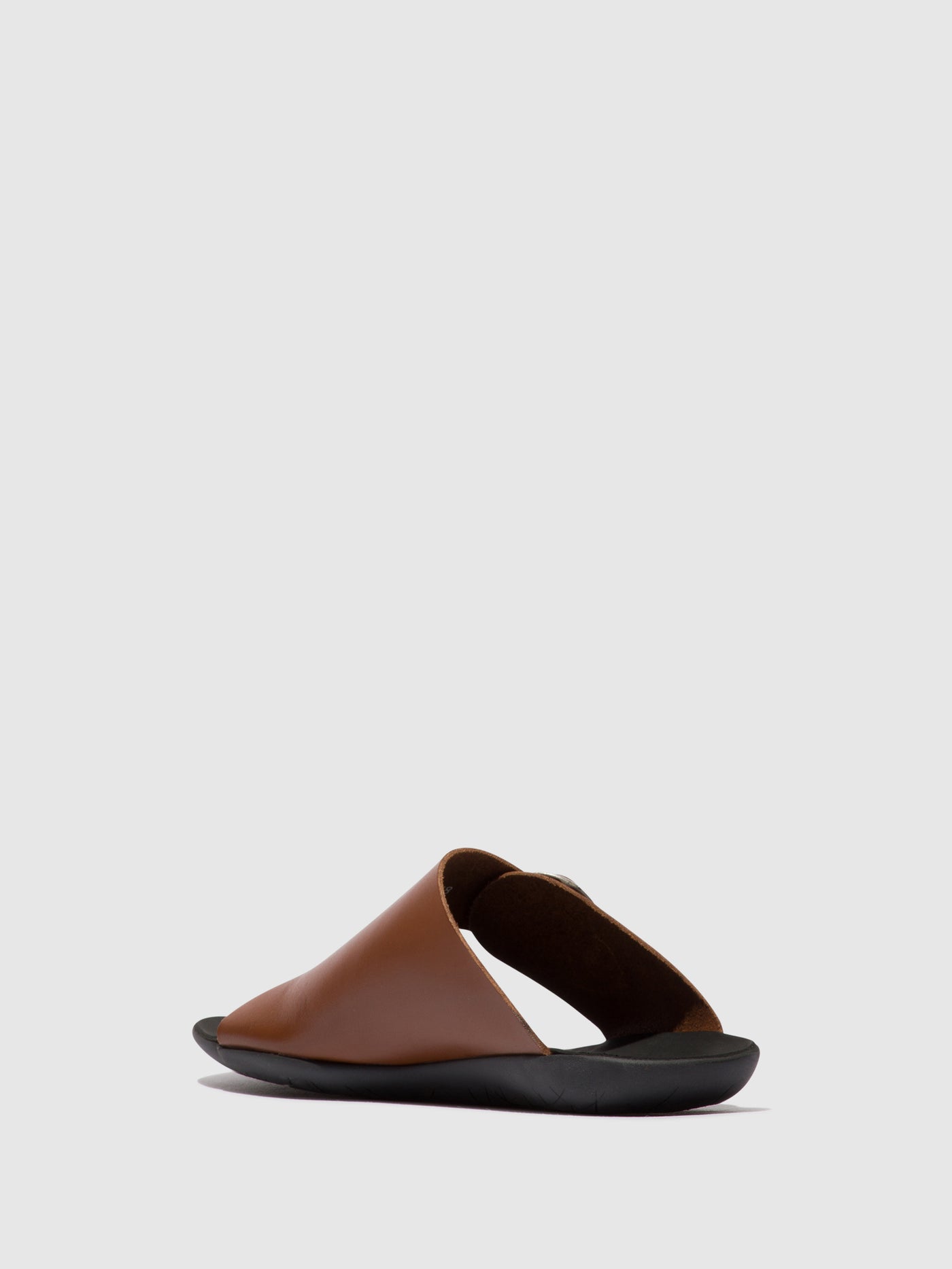 Cognac Fly London Open Toe Women's Mules | 706285QOM