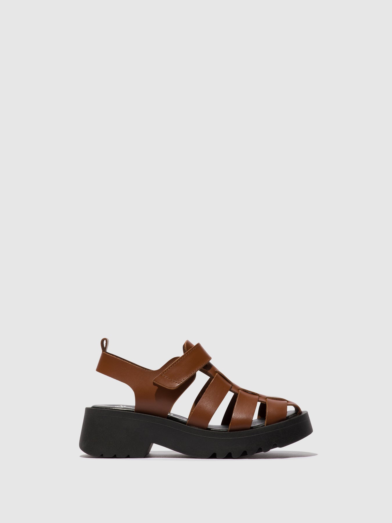 Cognac Fly London Strappy Sandals Women\'s Sandals | 972086ZEL
