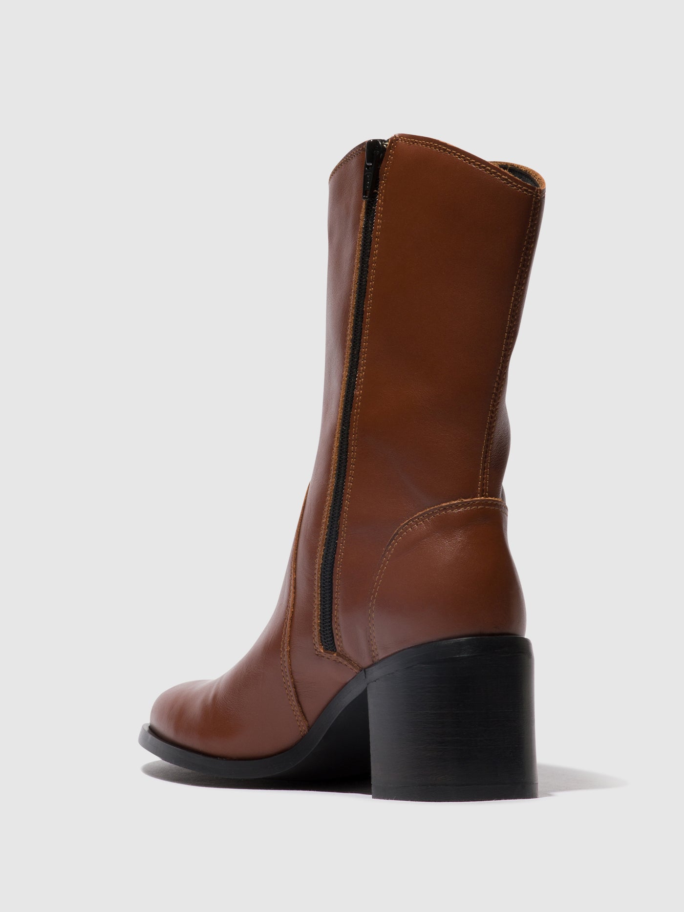 Cognac Fly London Zip Up Boots Women's Ankle Boots | 786019CVT