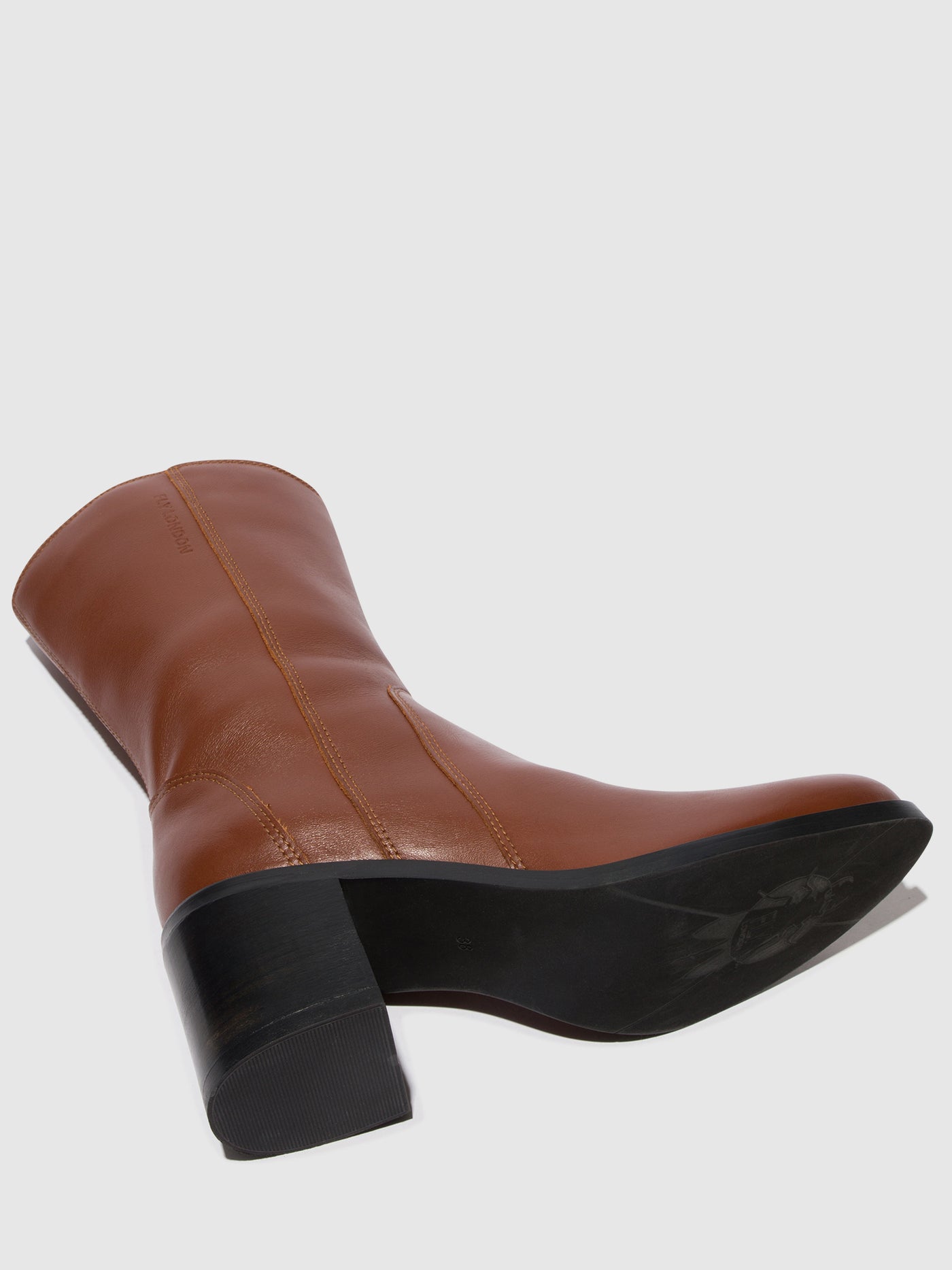 Cognac Fly London Zip Up Boots Women's Ankle Boots | 786019CVT