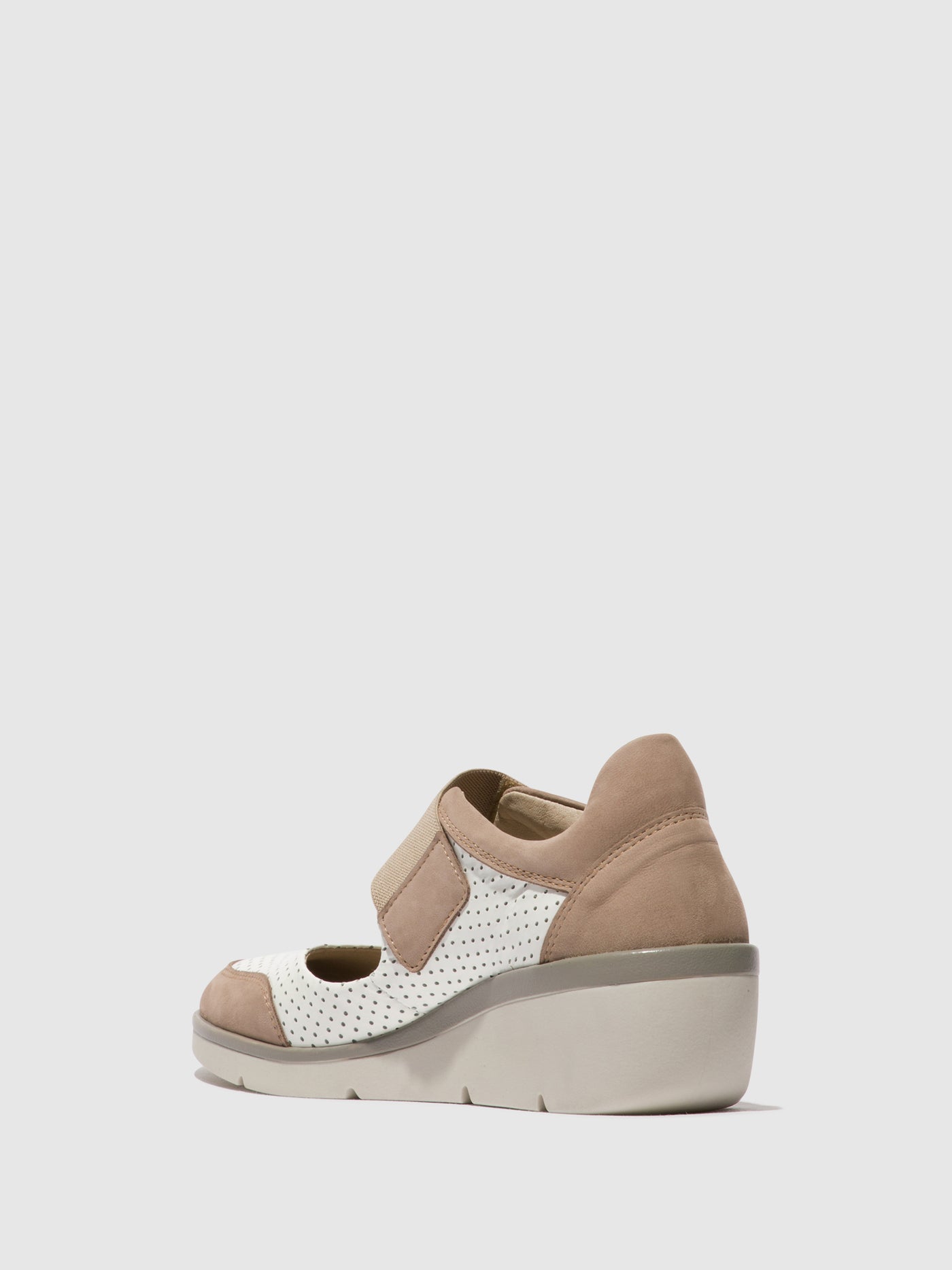 Concrete/Offwhite Fly London Velcro Shoes Women's Shoes | 145069QVZ