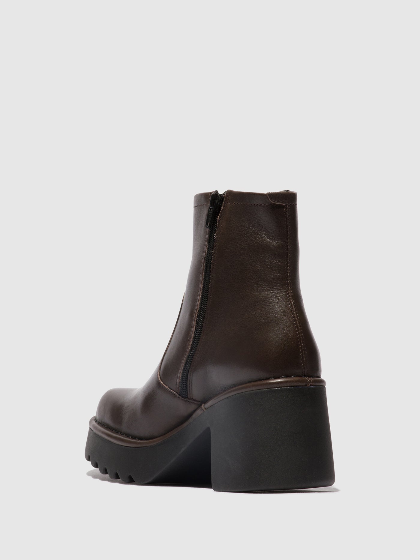 DarkTaupe Fly London Zip Up Boots Women's Ankle Boots | 019438MWQ