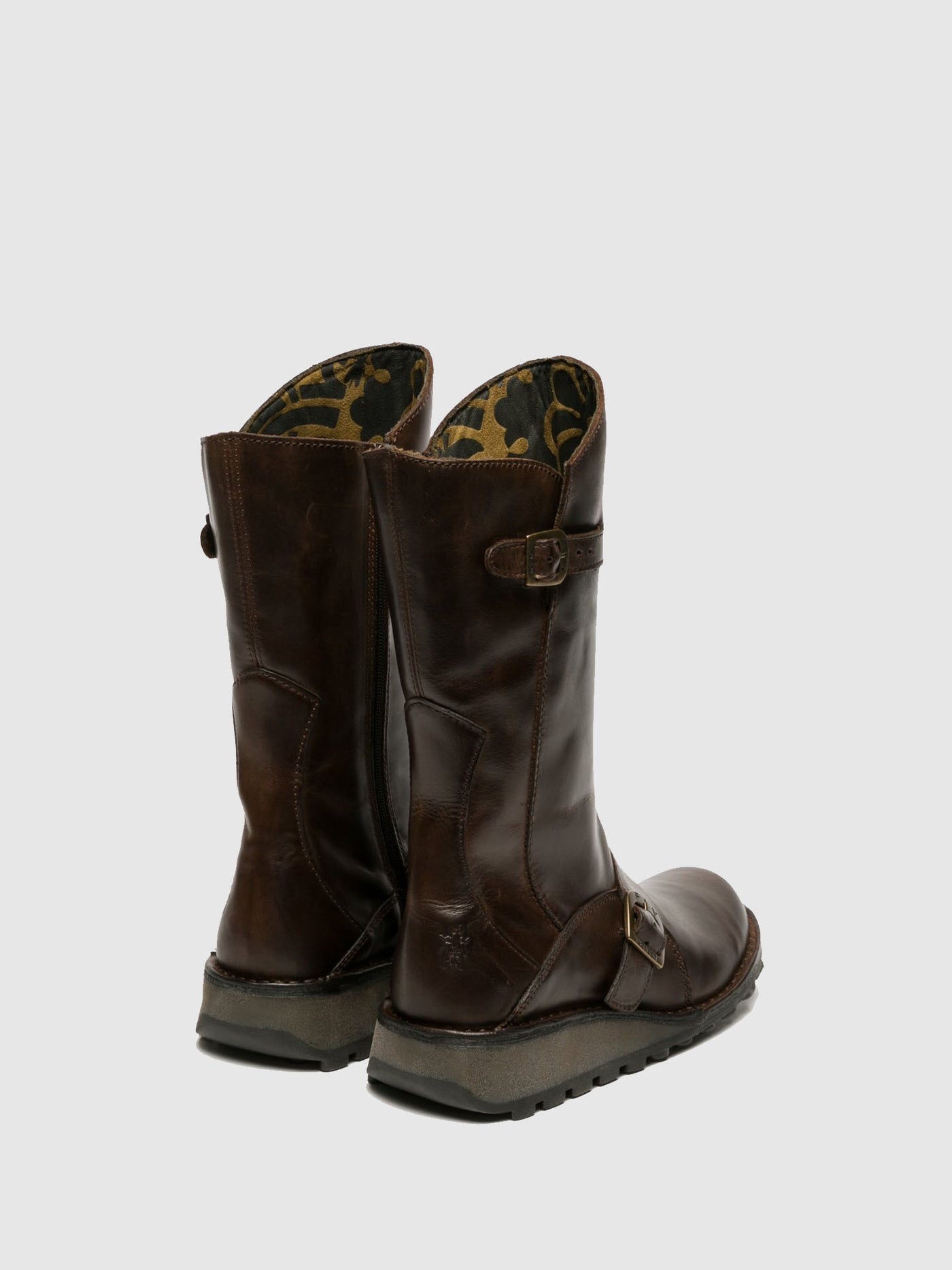 Dk Brown Fly London Buckle MES Women's Boots | 489751HNL