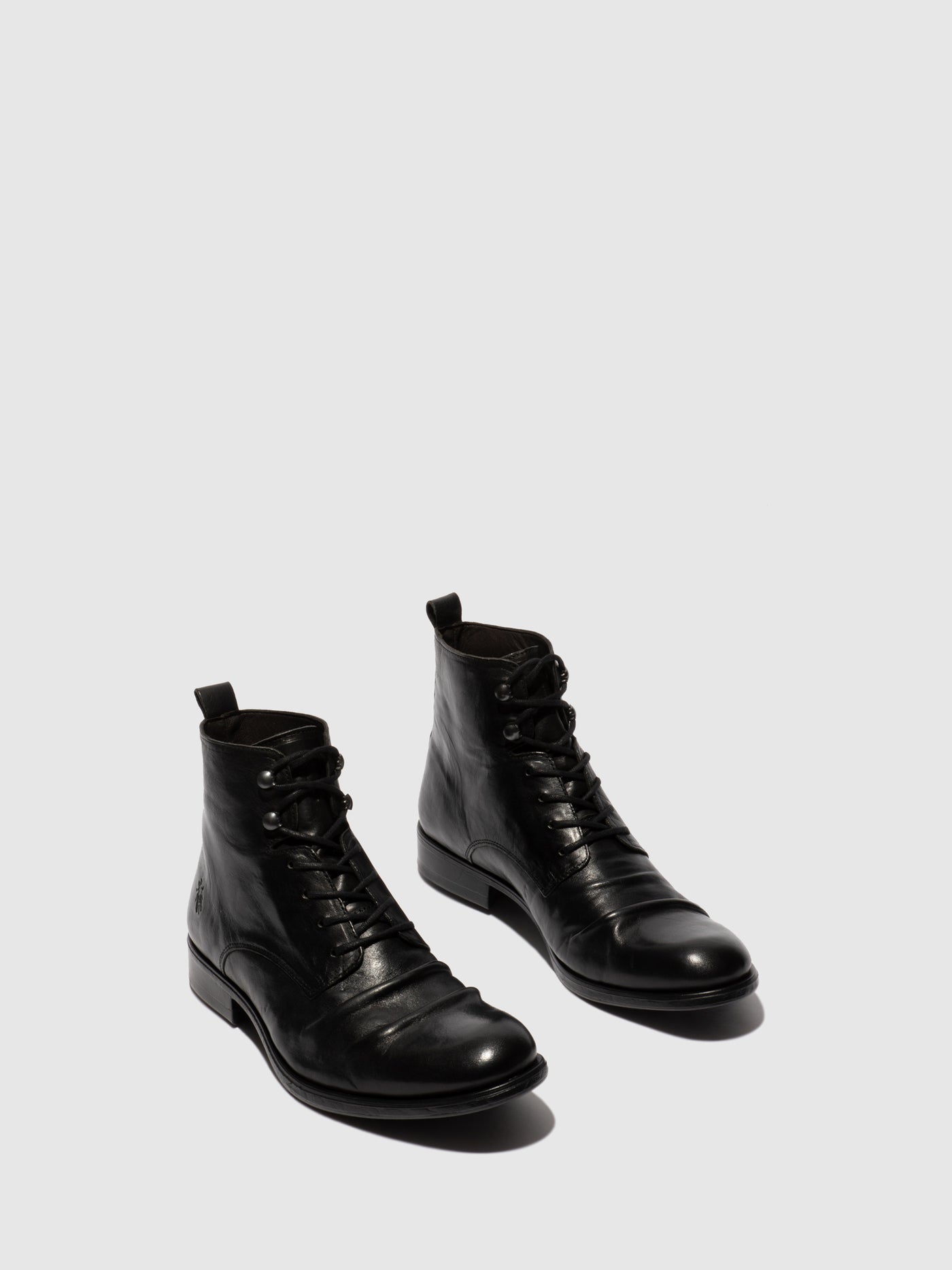 Estigma(Vegetal) Black Fly London Lace-up Boots Men's Ankle Boots | 253697SIW