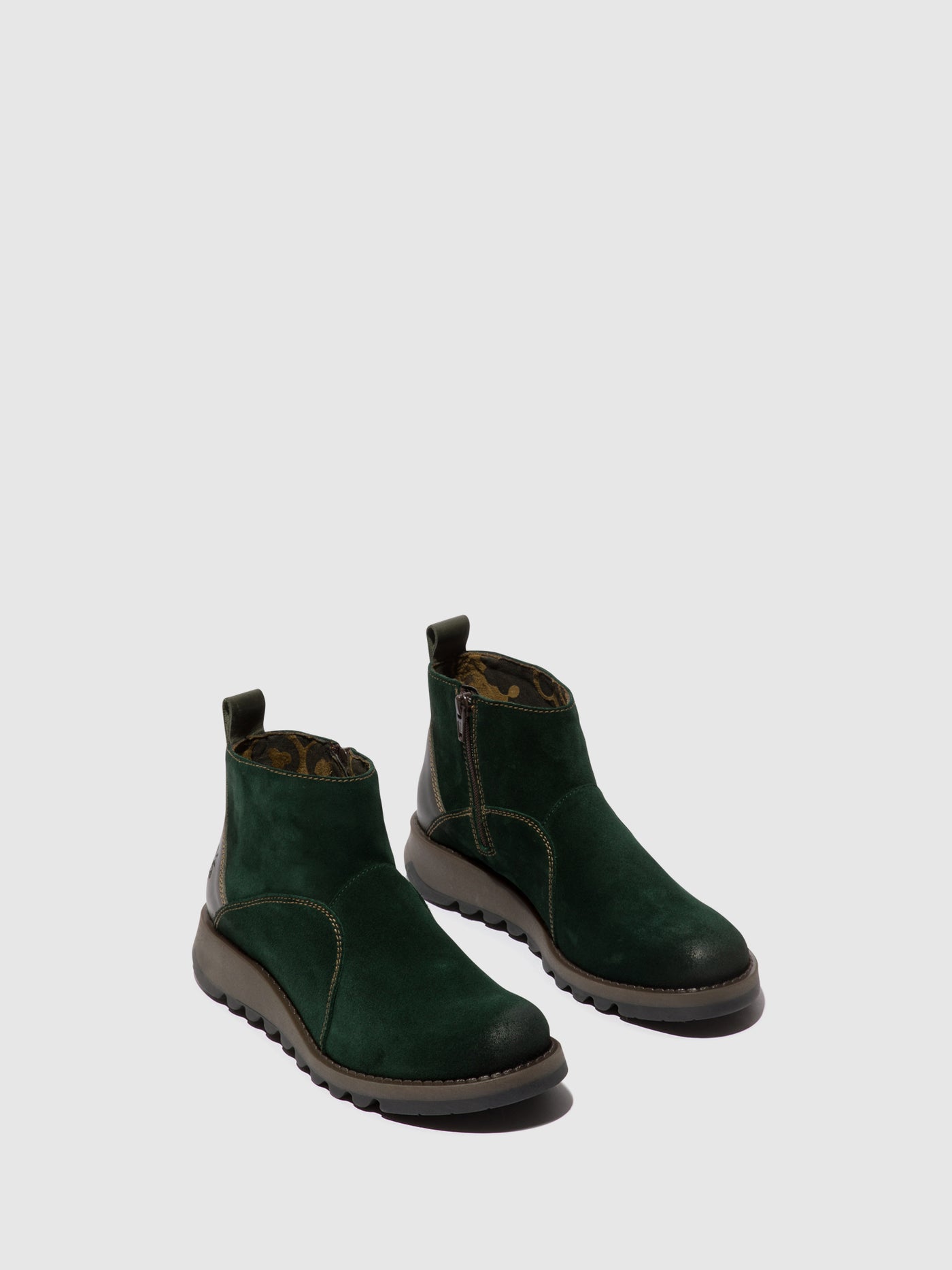 Forest Green/Diesel Fly London Zip Up Boots Women's Ankle Boots | 147083GWI