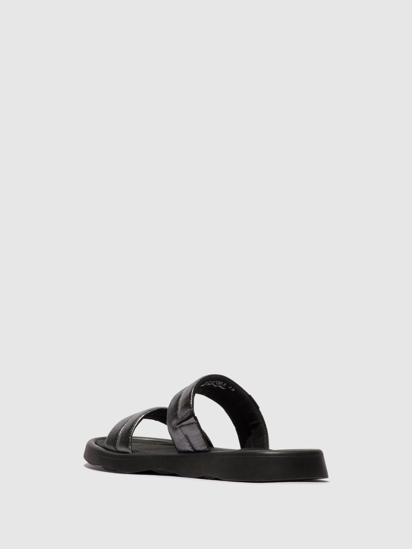 Graphite Fly London Flat Sandals Women's Sandals | 793852EGJ