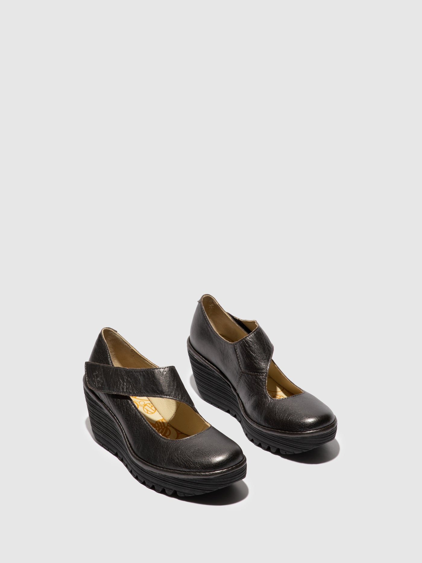 Graphite Fly London Wedge Shoes Women's Wedges | 504321EXP