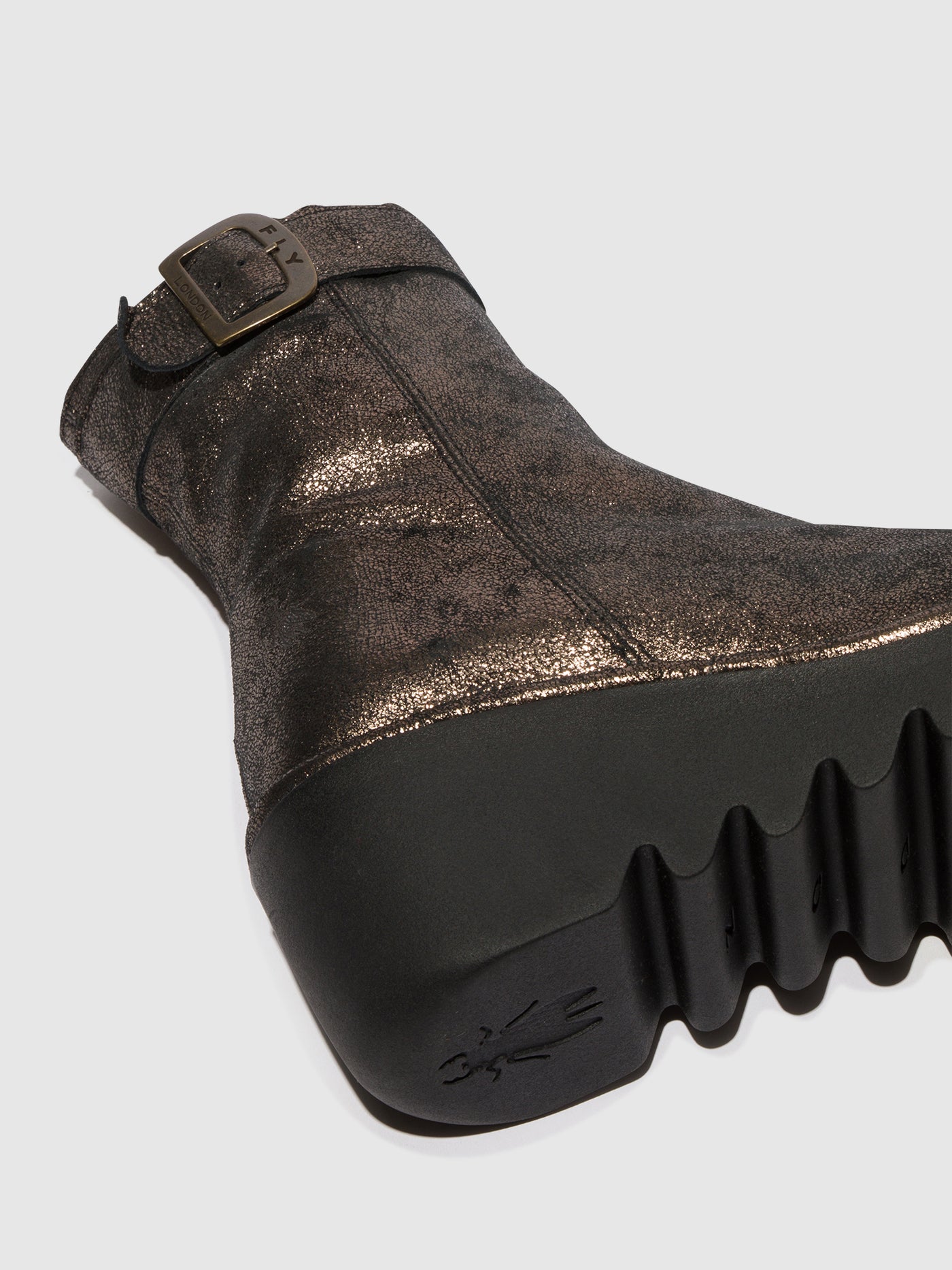 Graphite Fly London Zip Up Boots Women's Ankle Boots | 756381YPC