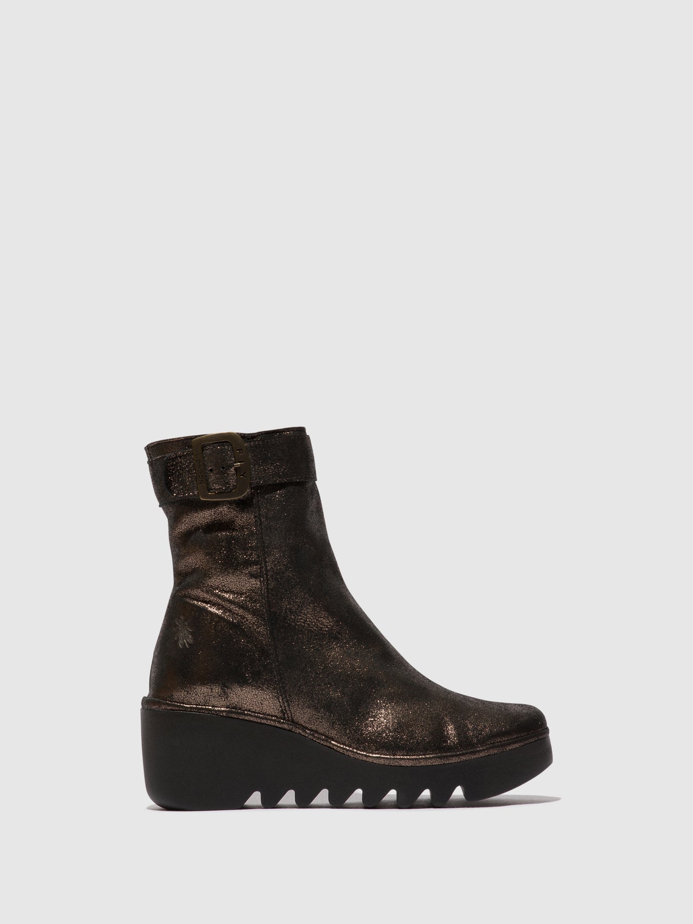 Graphite Fly London Zip Up Boots Women\'s Ankle Boots | 756381YPC