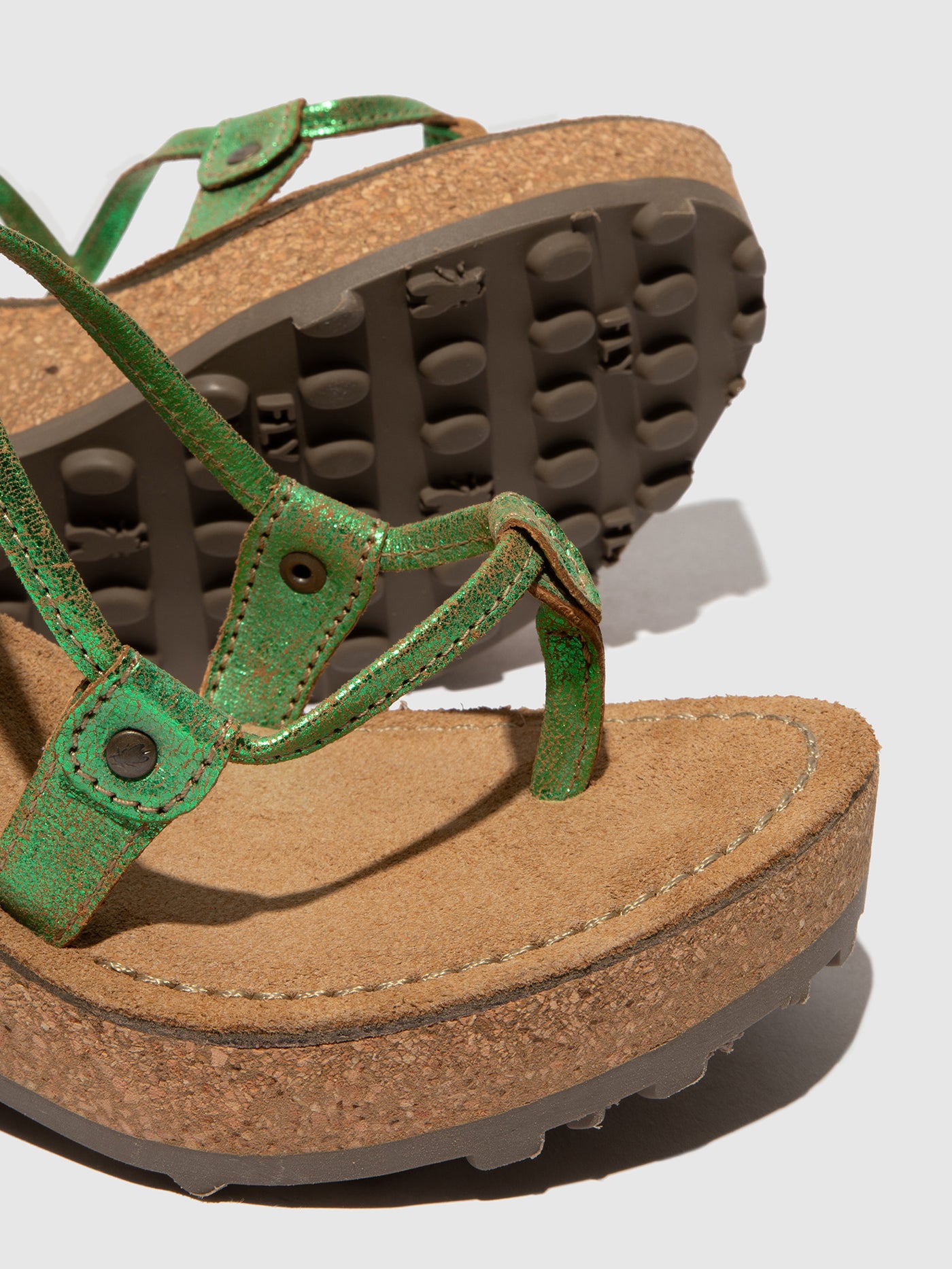 Green Fly London T-Strap Sandals Women's Sandals | 083694QWZ
