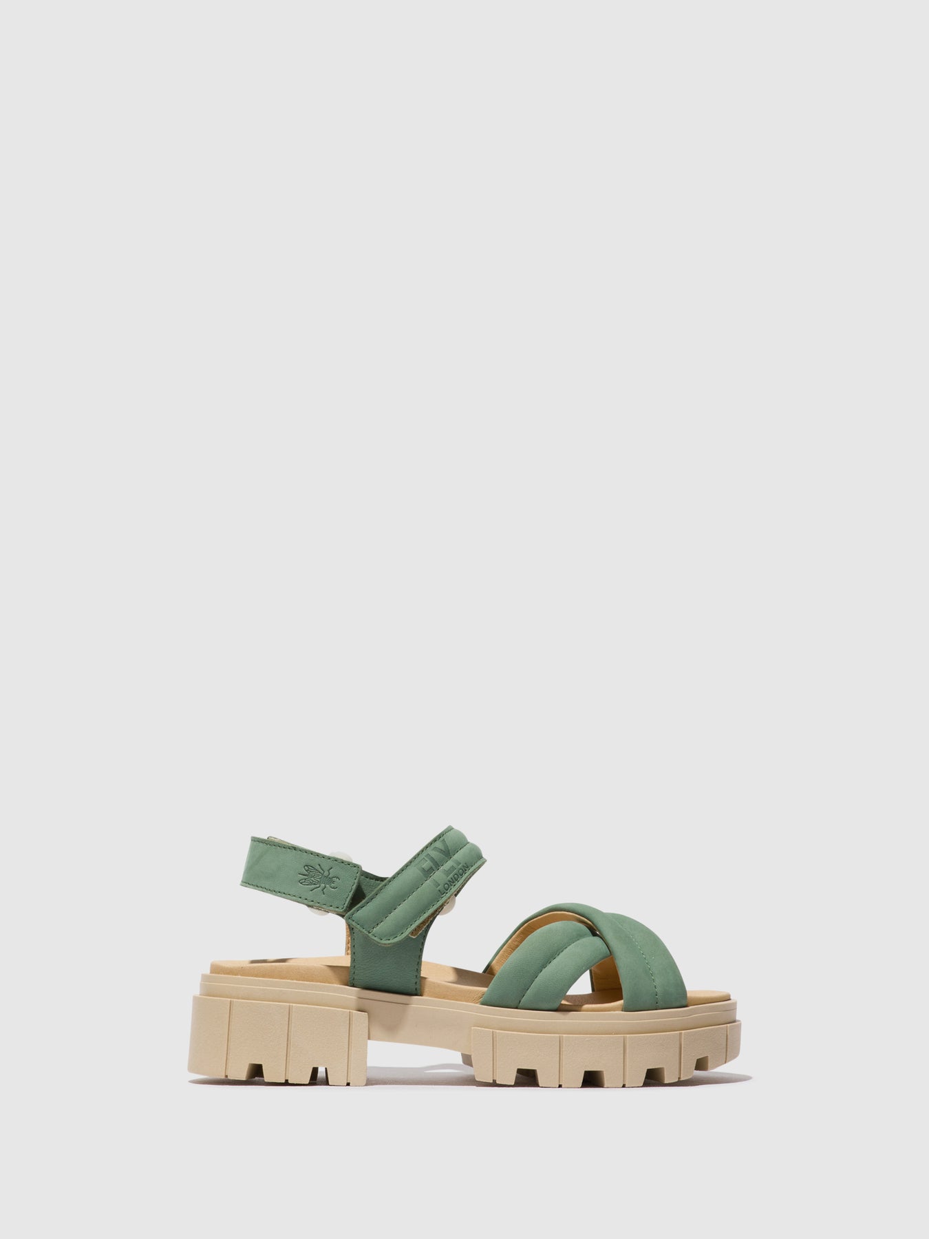 Jade Green Fly London Sling-Back Women\'s Sandals | 465092JOD
