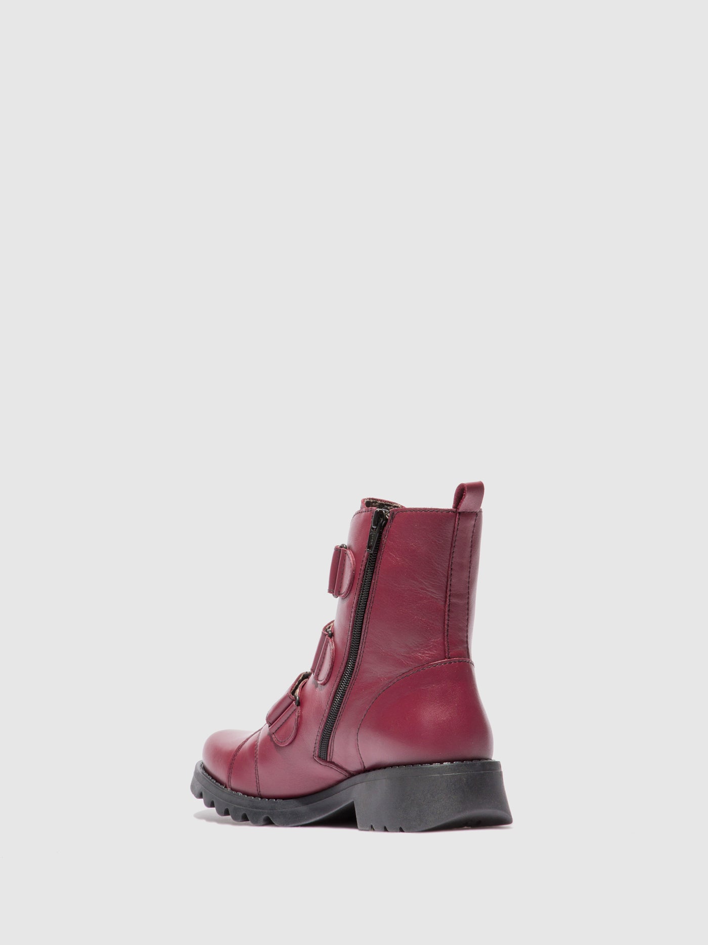 Leather Wine(Black) Fly London Velcro Women's Ankle Boots | 793615UEL