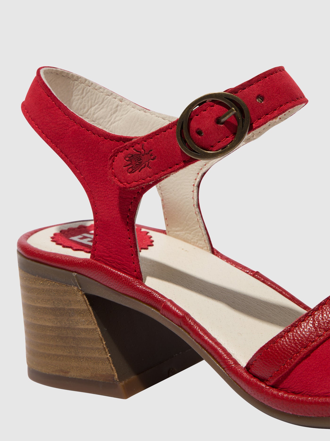 Lipstick Red Fly London Ankle Strap Sandals Women's Sandals | 246935IXF