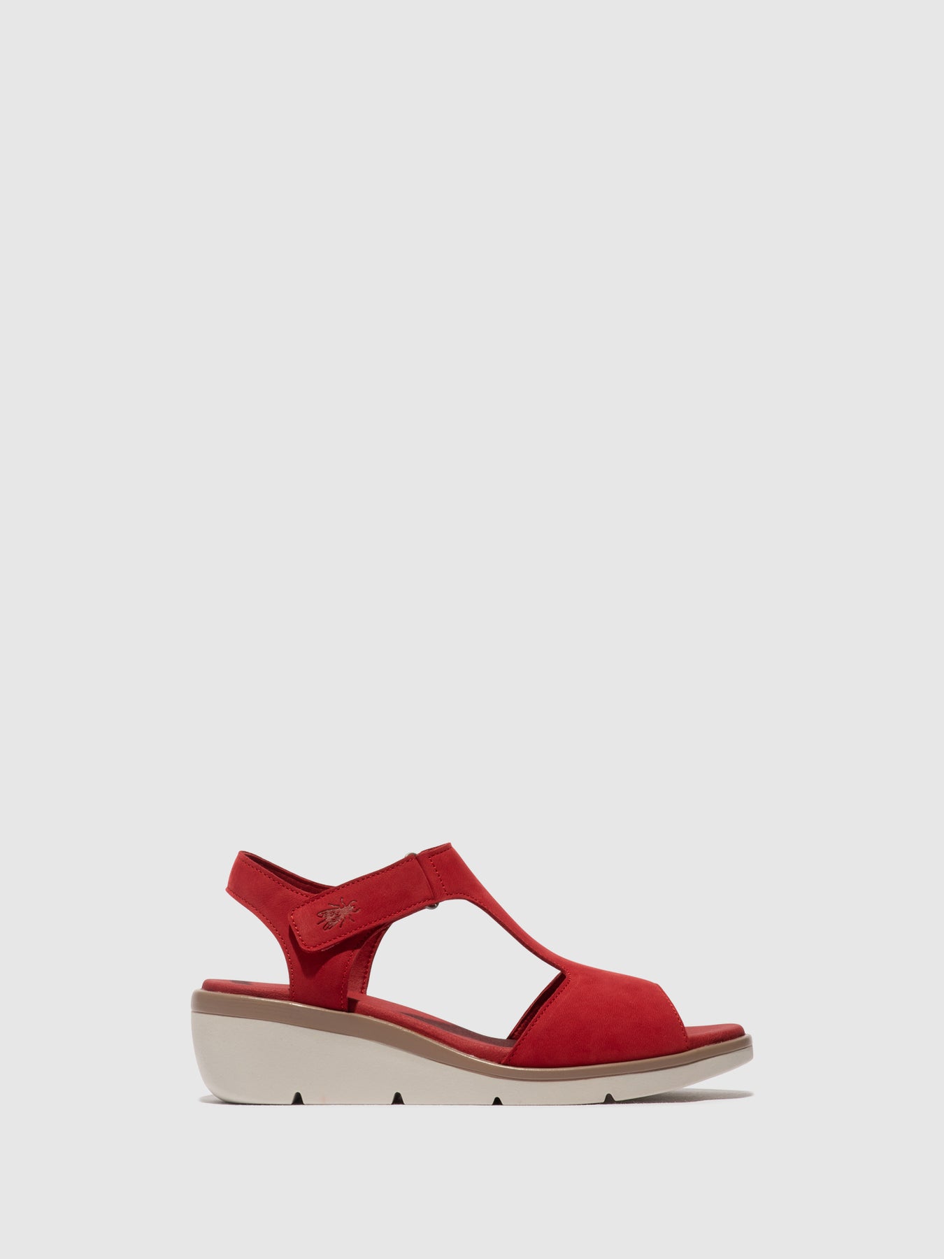 Lipstick Red Fly London T-Strap Sandals Women\'s Sandals | 906837QTM