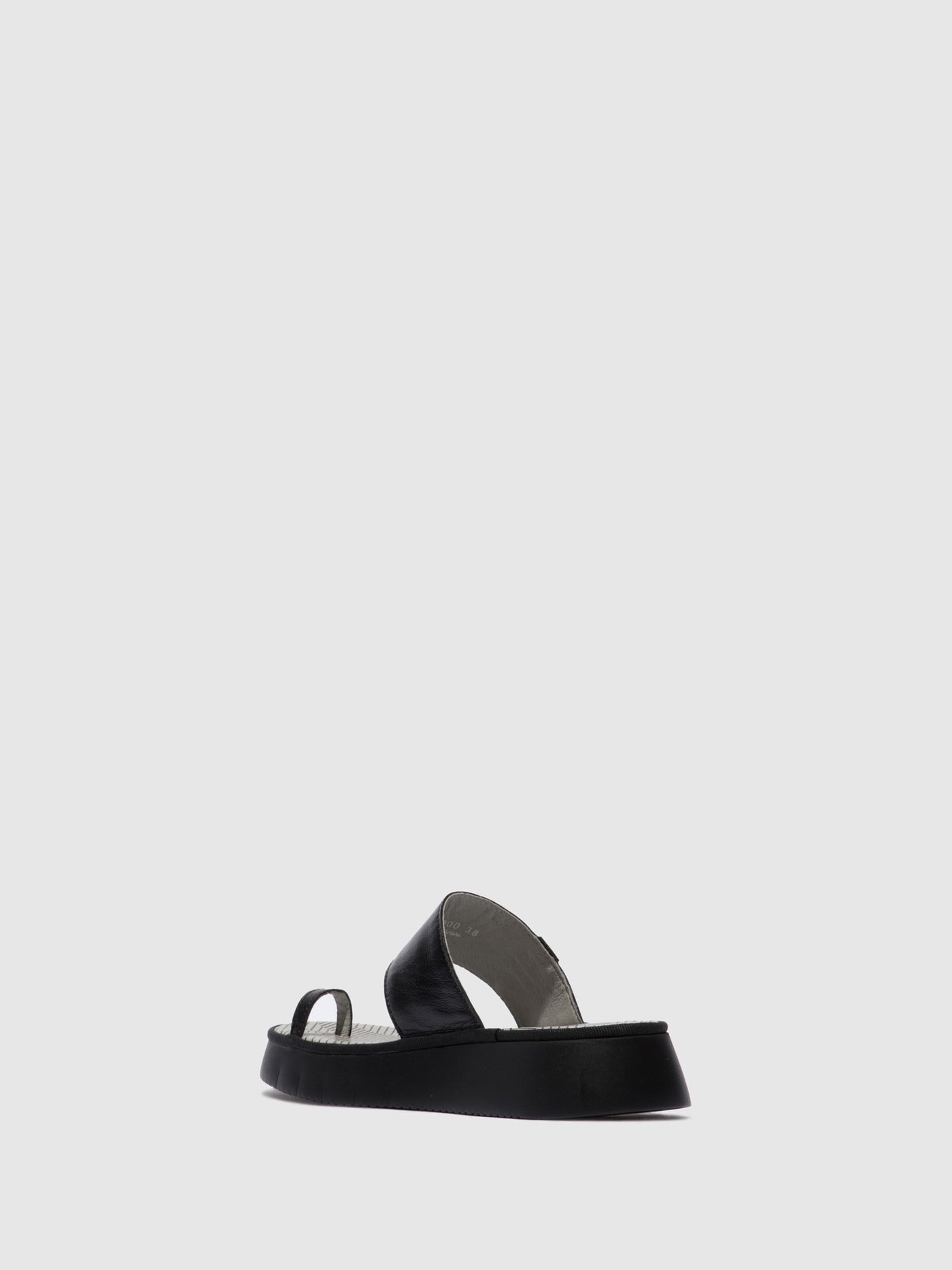 Mousse Black Fly London Strappy Sandals Women's Sandals | 093824BXH