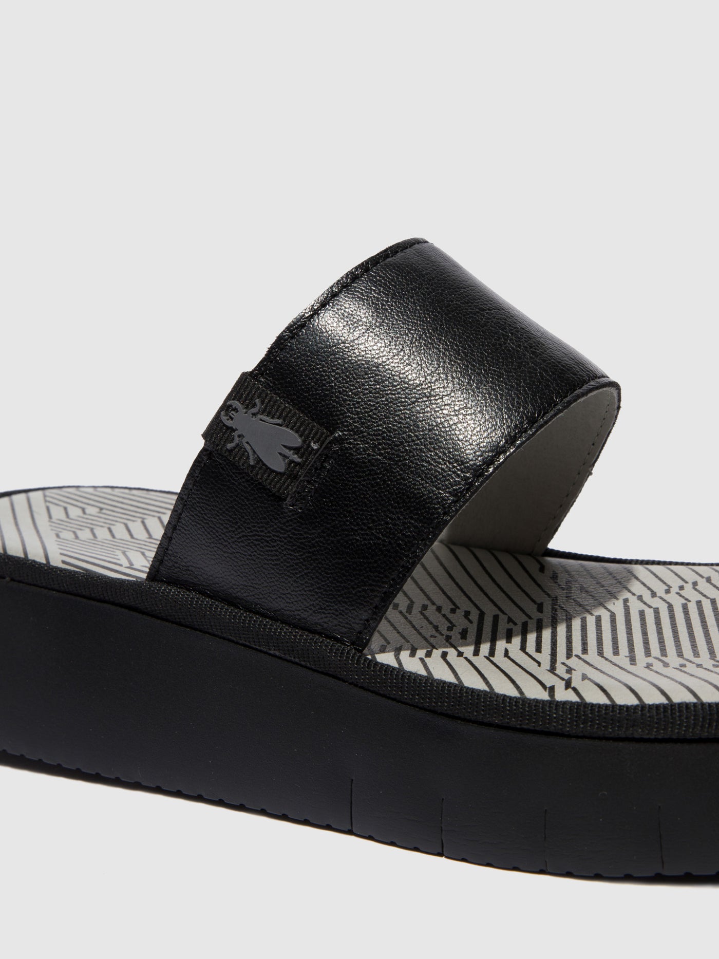 Mousse Black Fly London Strappy Sandals Women's Sandals | 093824BXH