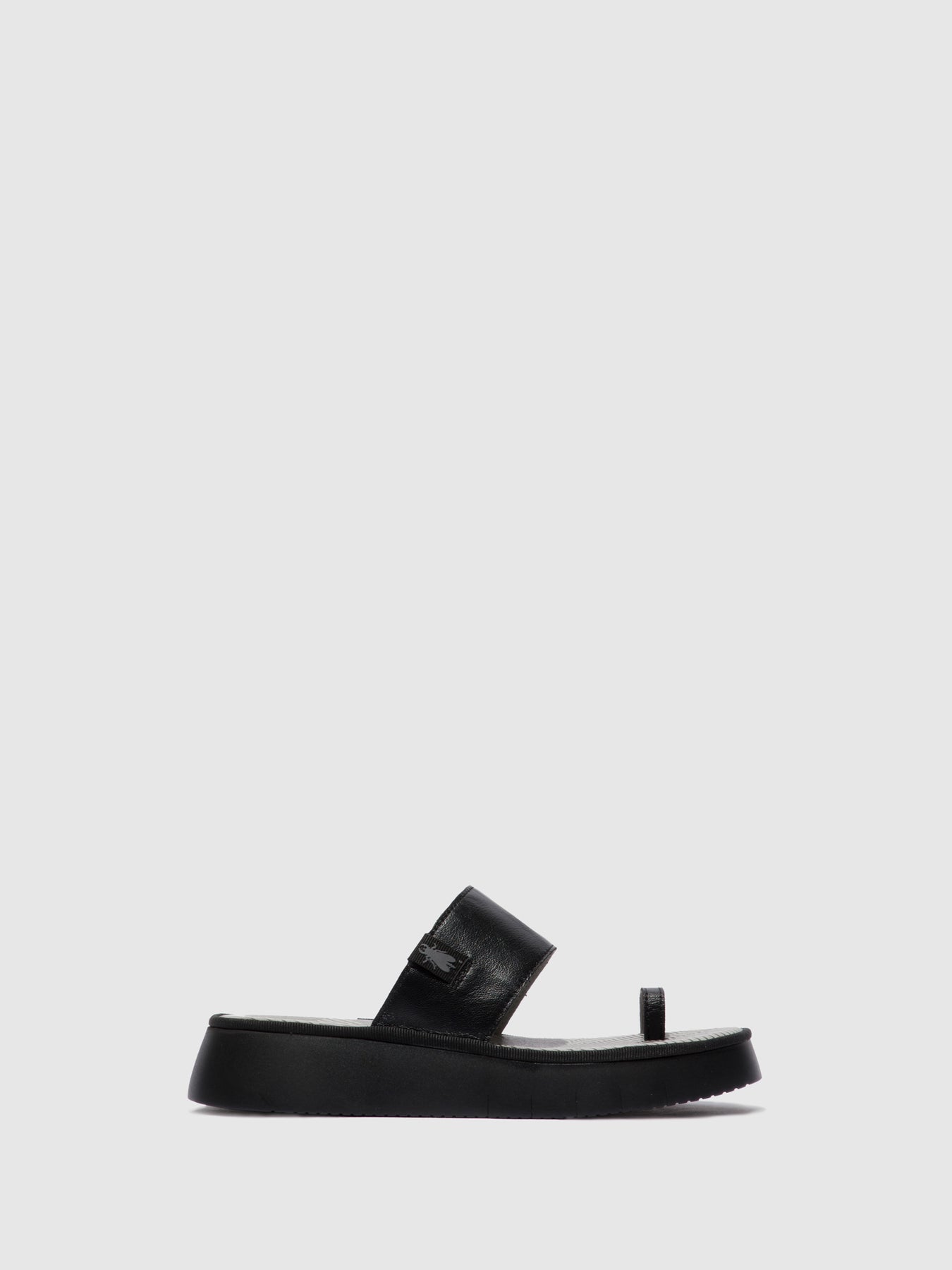 Mousse Black Fly London Strappy Sandals Women\'s Sandals | 093824BXH
