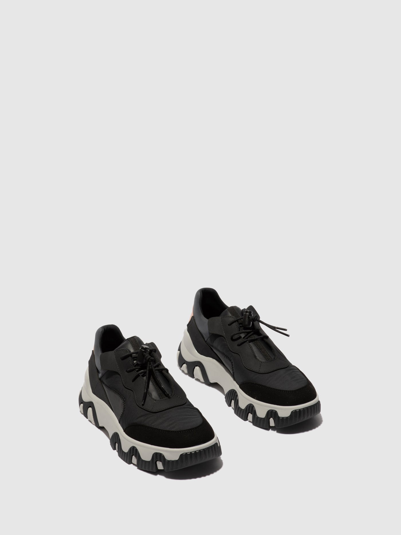Multi Black Fly London Elasticated Women's Sneakers | 485396APS