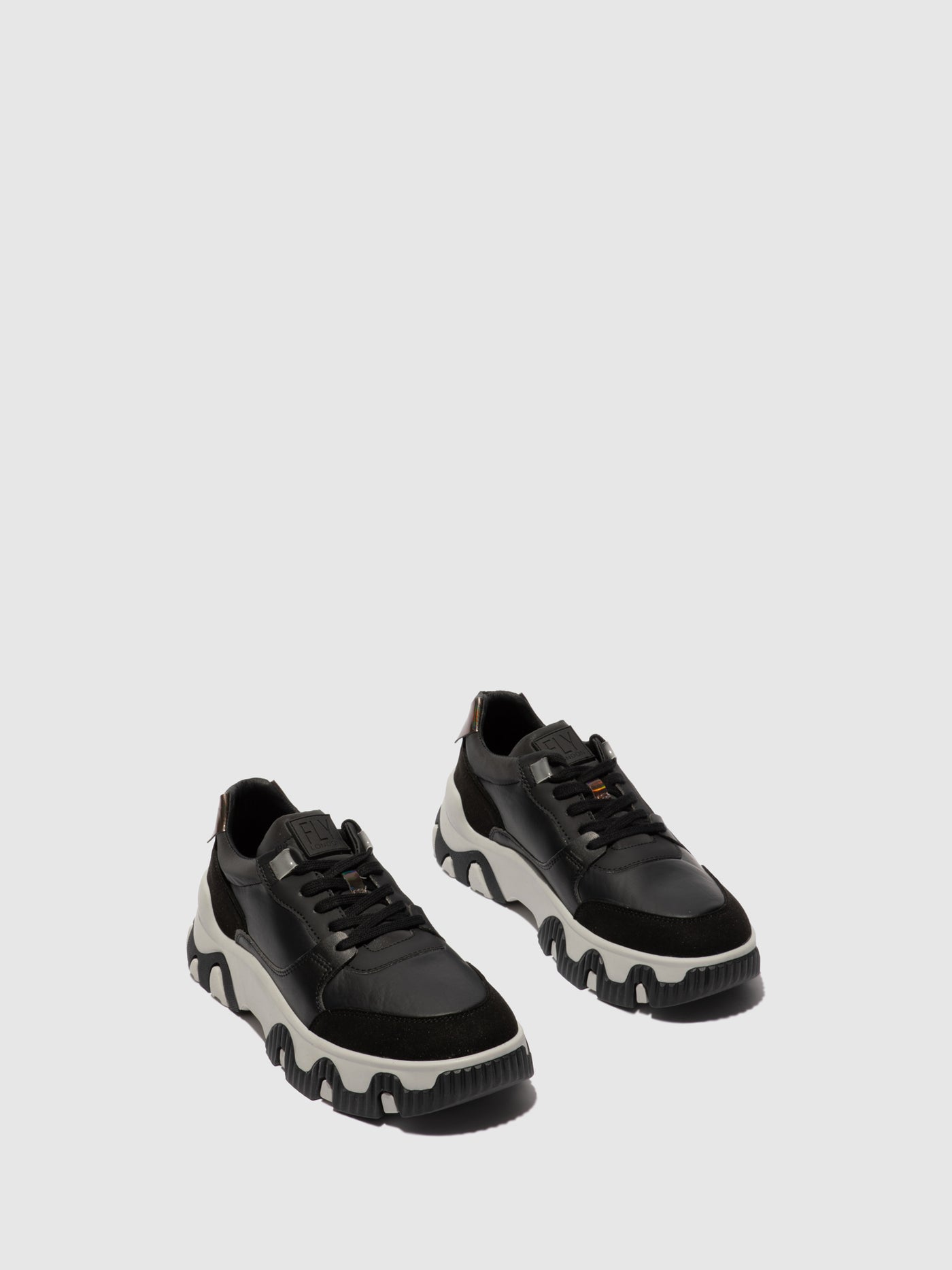 Multi Black Fly London Lace-up Men's Sneakers | 524879FHB