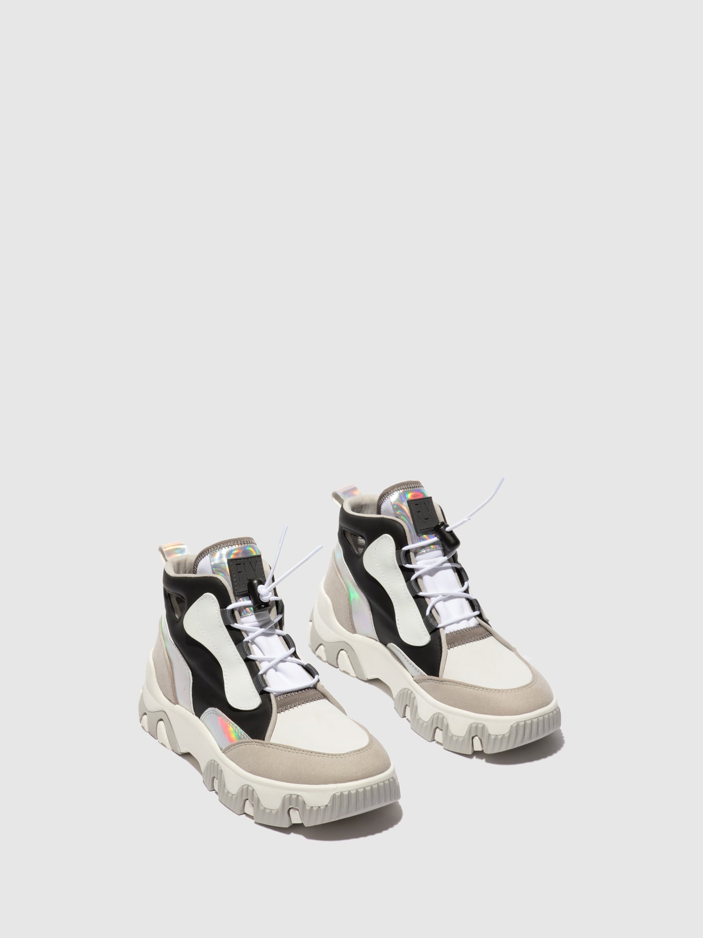 Multi Offwhite Fly London Hi-Top Men's Sneakers | 316849HAK