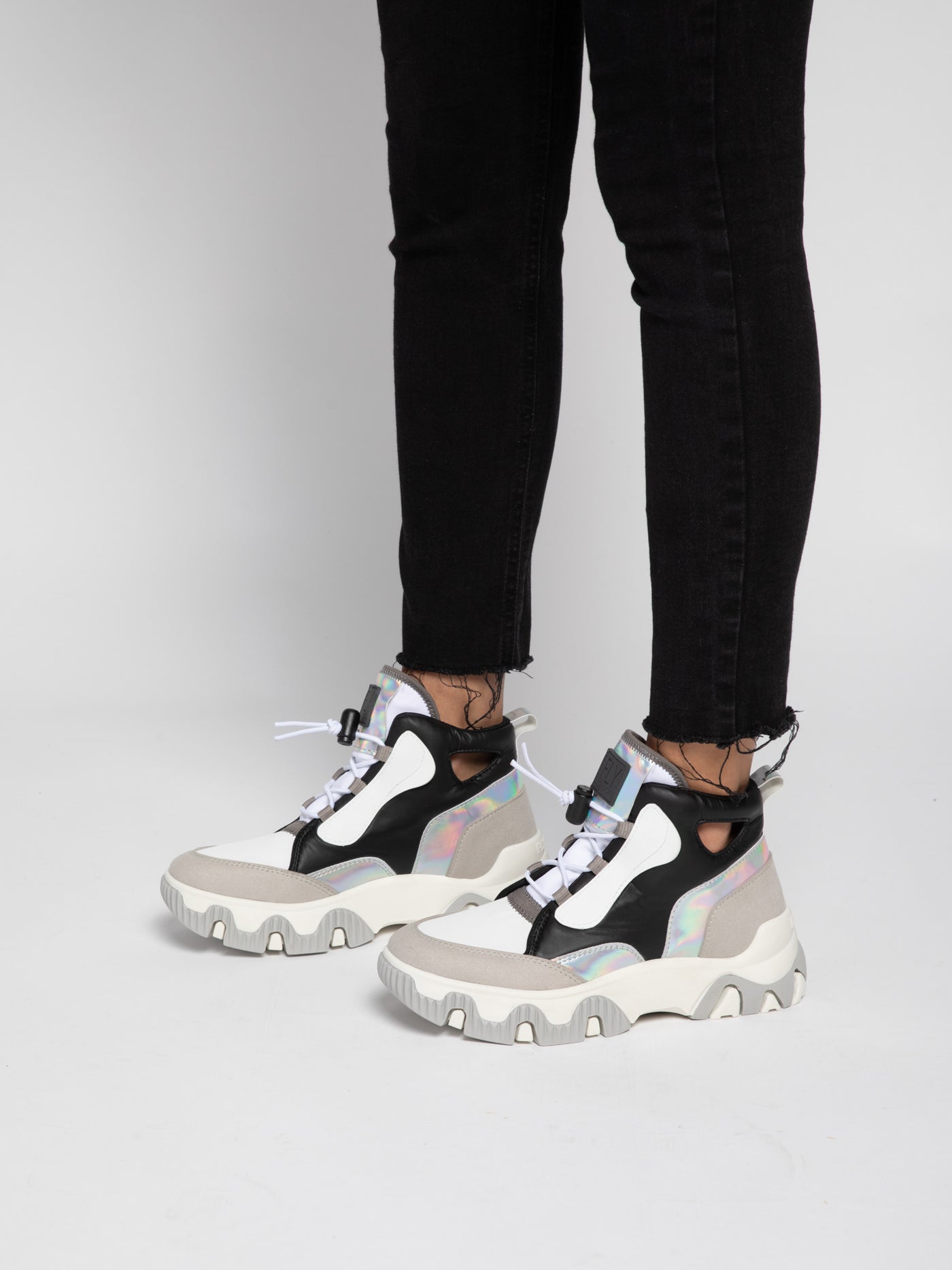 Multi Offwhite Fly London Hi-Top Men's Sneakers | 316849HAK