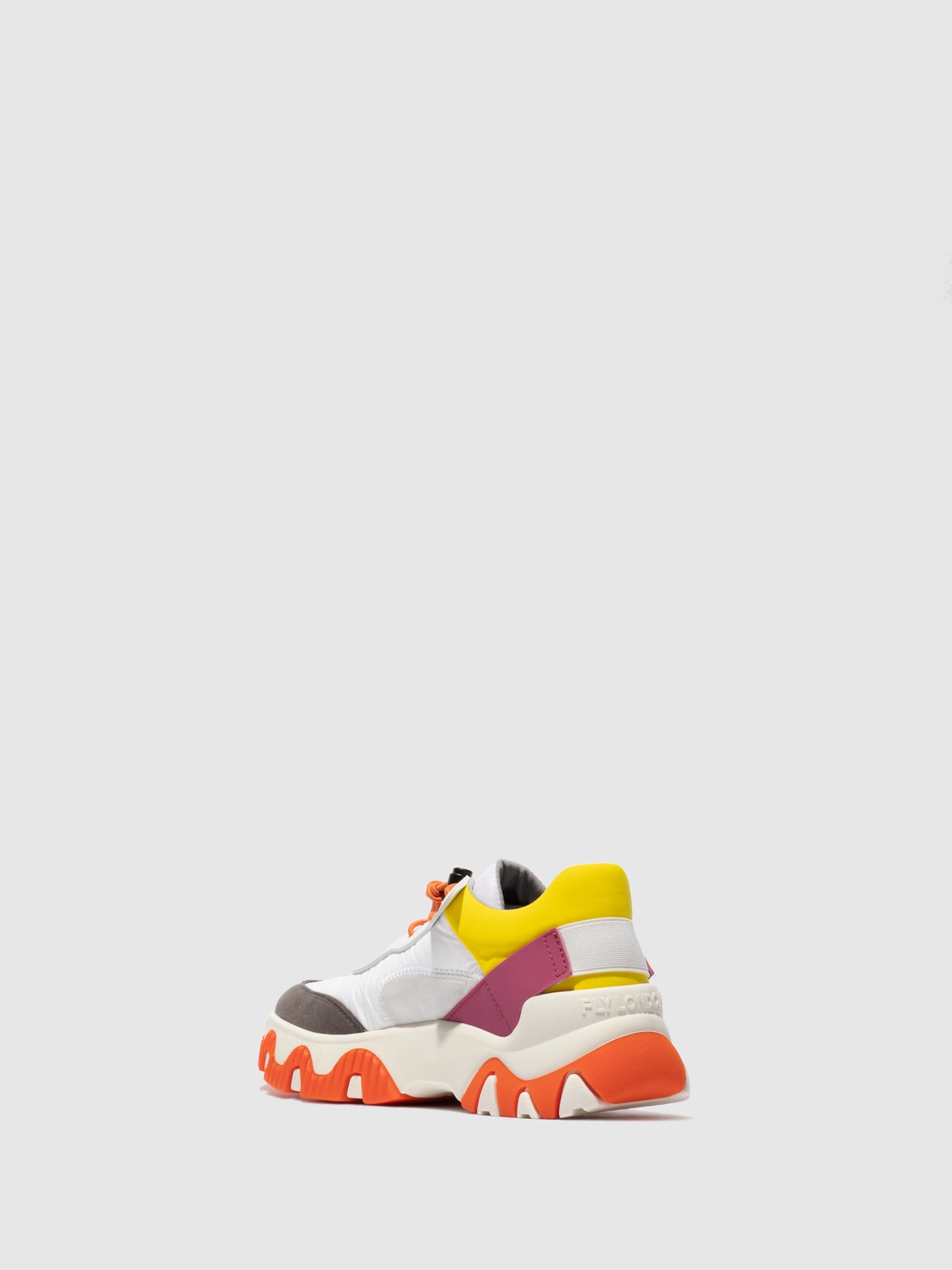 Multi Offwhite/Yellow/Fuchia Fly London Elasticated Women's Sneakers | 963724SCY
