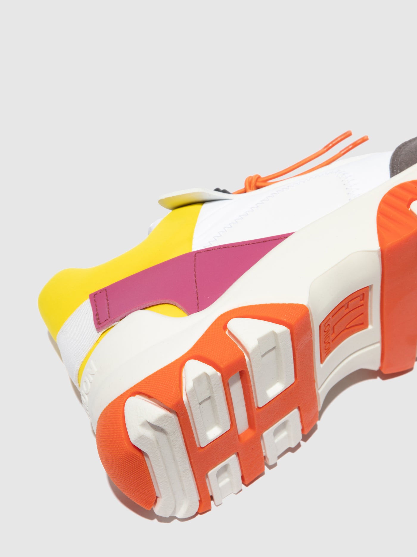 Multi Offwhite/Yellow/Fuchia Fly London Elasticated Women's Sneakers | 963724SCY
