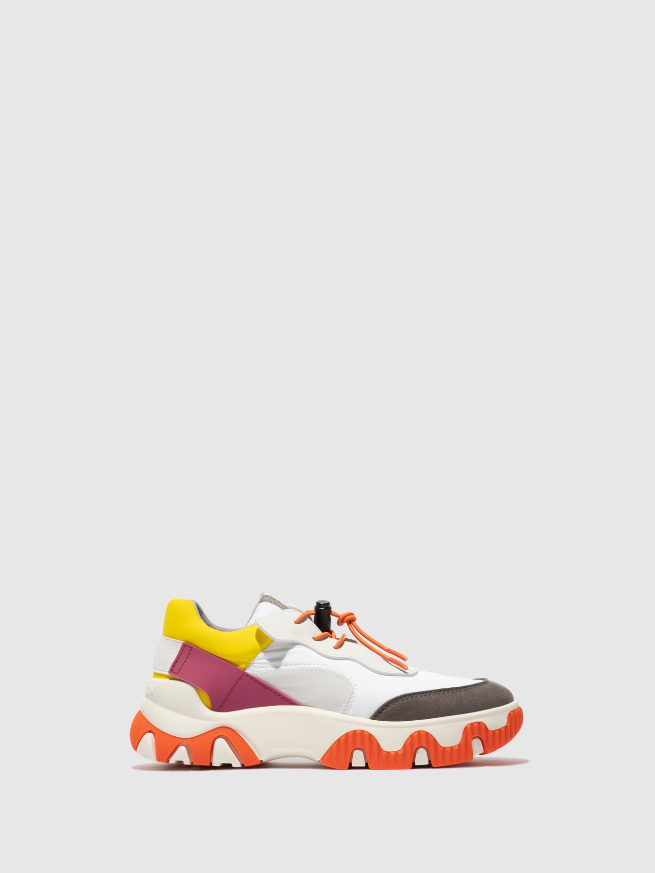 Multi Offwhite/Yellow/Fuchia Fly London Elasticated Women\'s Sneakers | 963724SCY