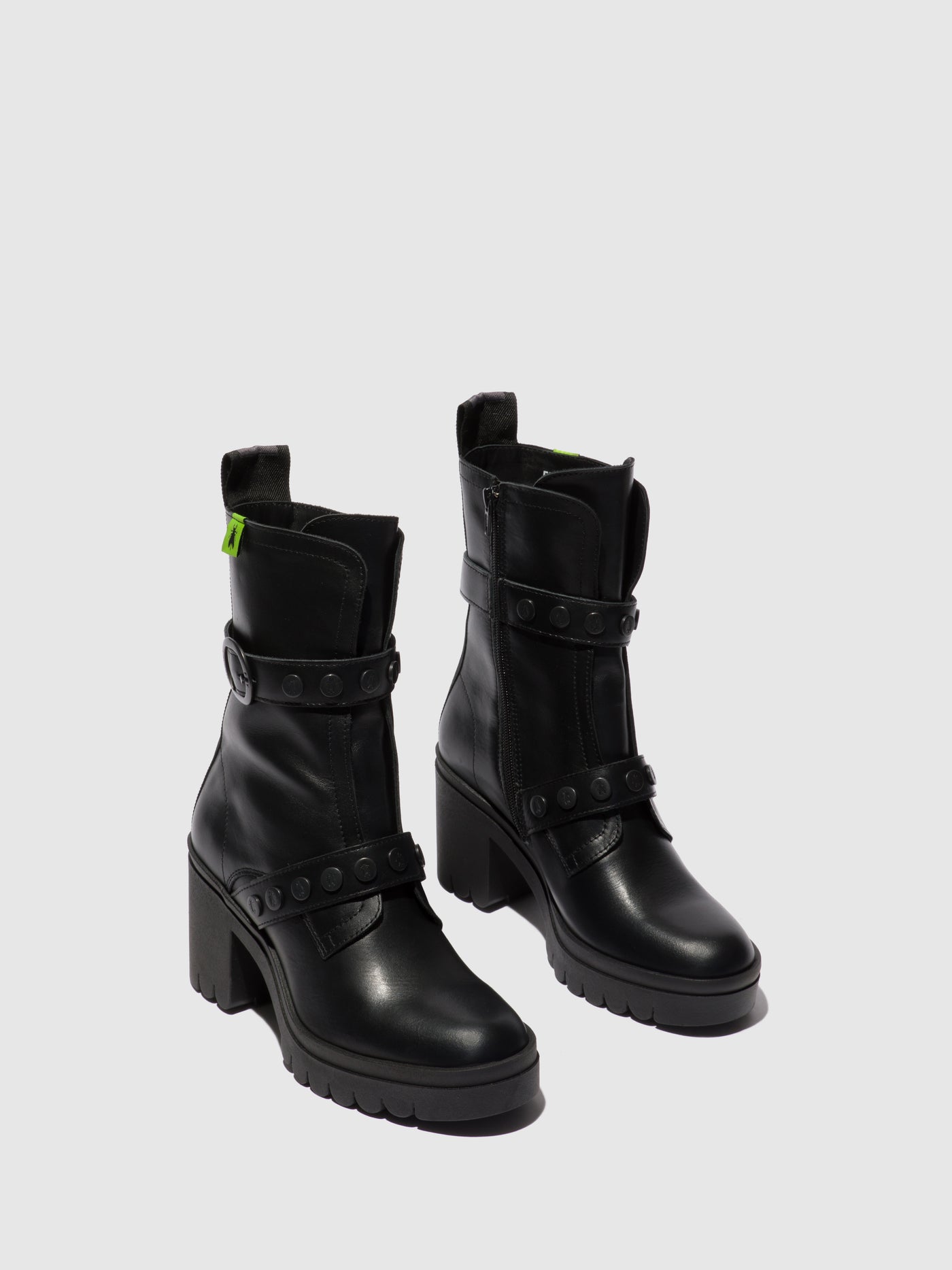 Nausica Black Fly London Zip Up Boots Women's Ankle Boots | 753694EDC