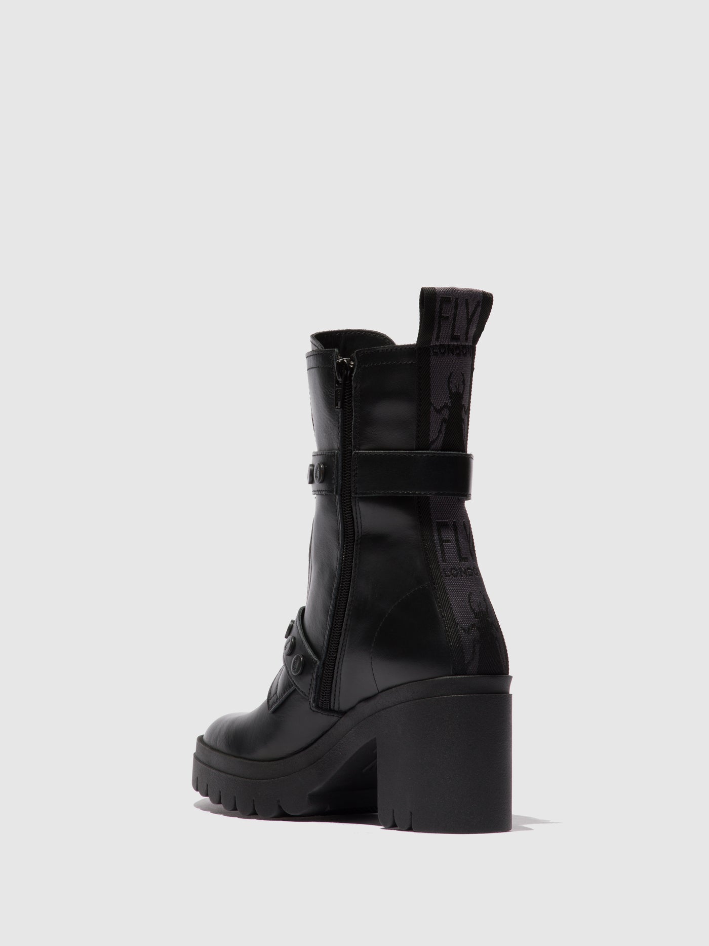 Nausica Black Fly London Zip Up Boots Women's Ankle Boots | 753694EDC