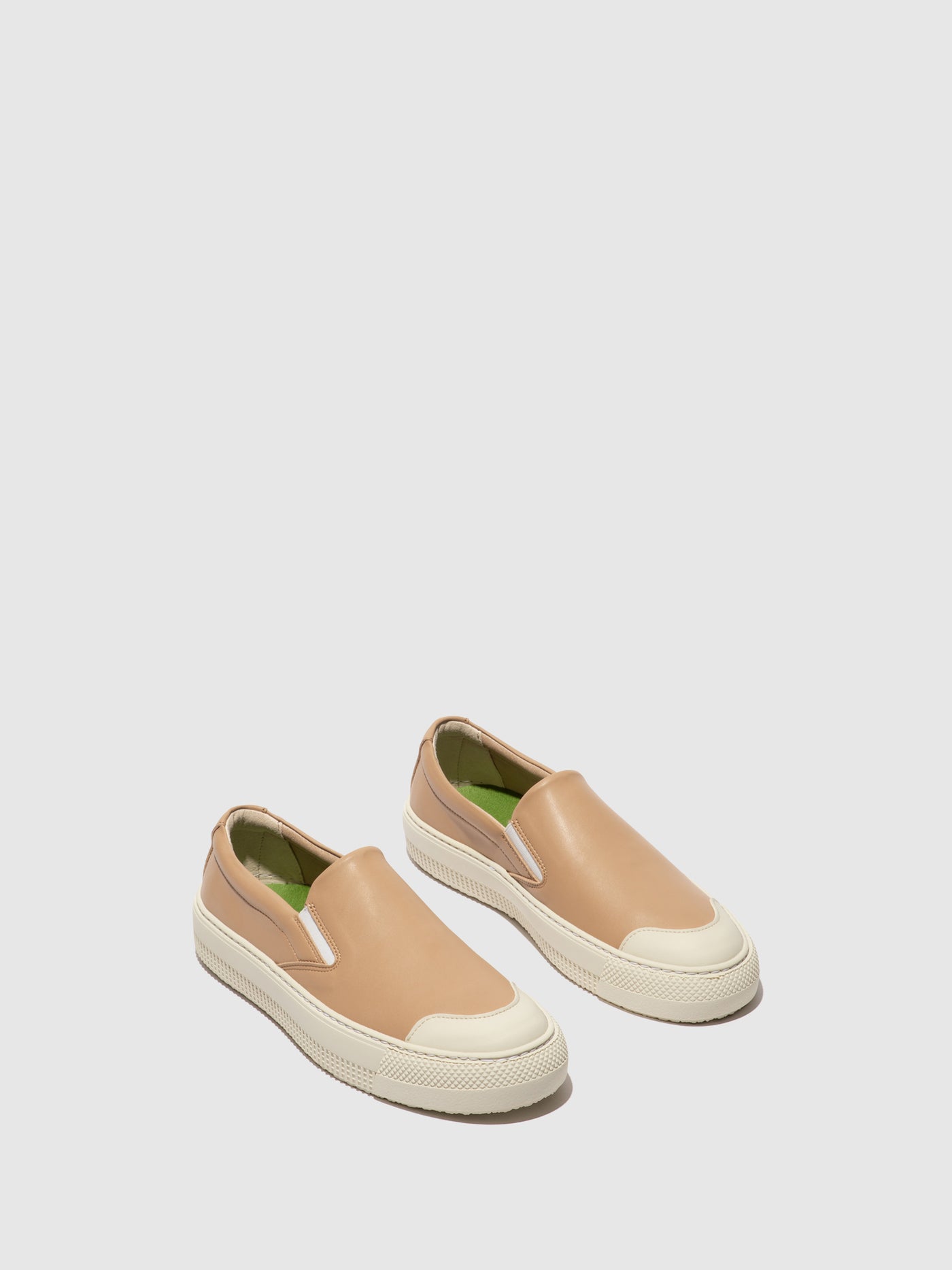 Nougat Fly London Slip-on Women's Sneakers | 127456ESA