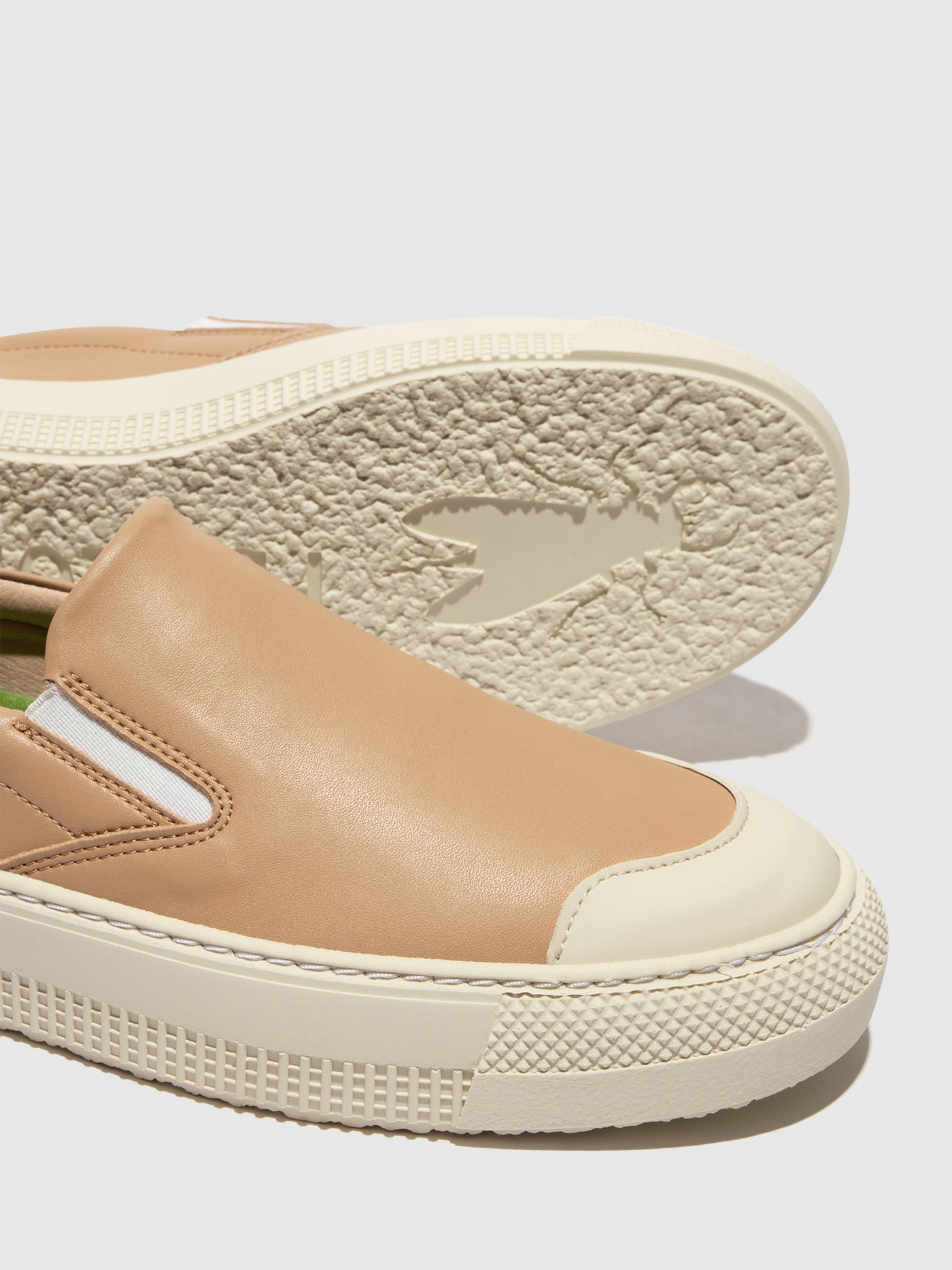Nougat Fly London Slip-on Women's Sneakers | 127456ESA