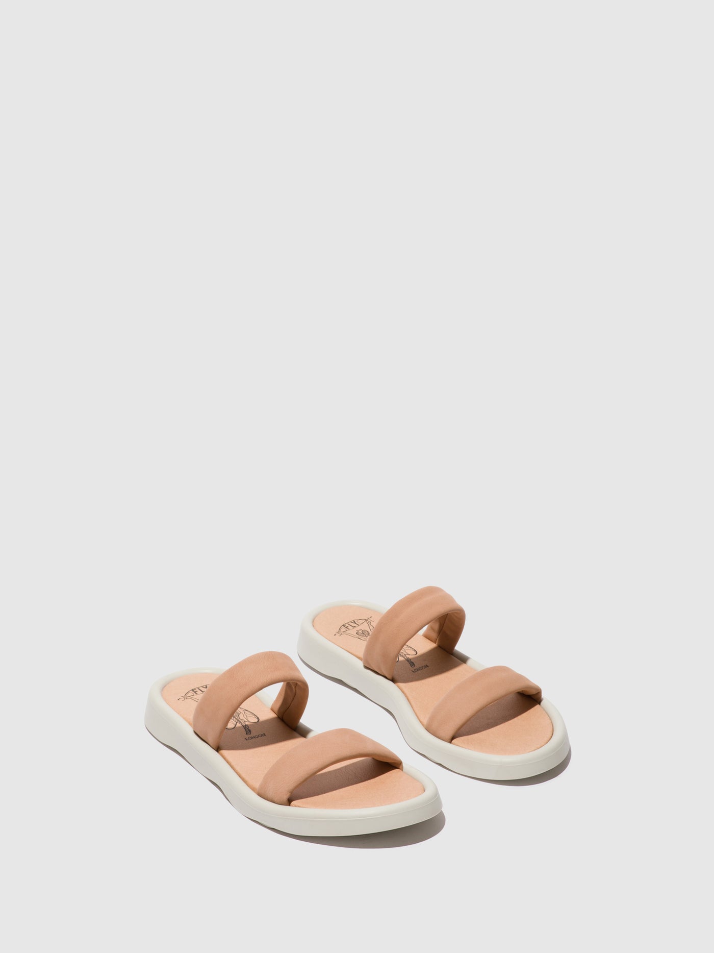 Nude Pink Fly London Flat Sandals Women's Sandals | 178906CQL