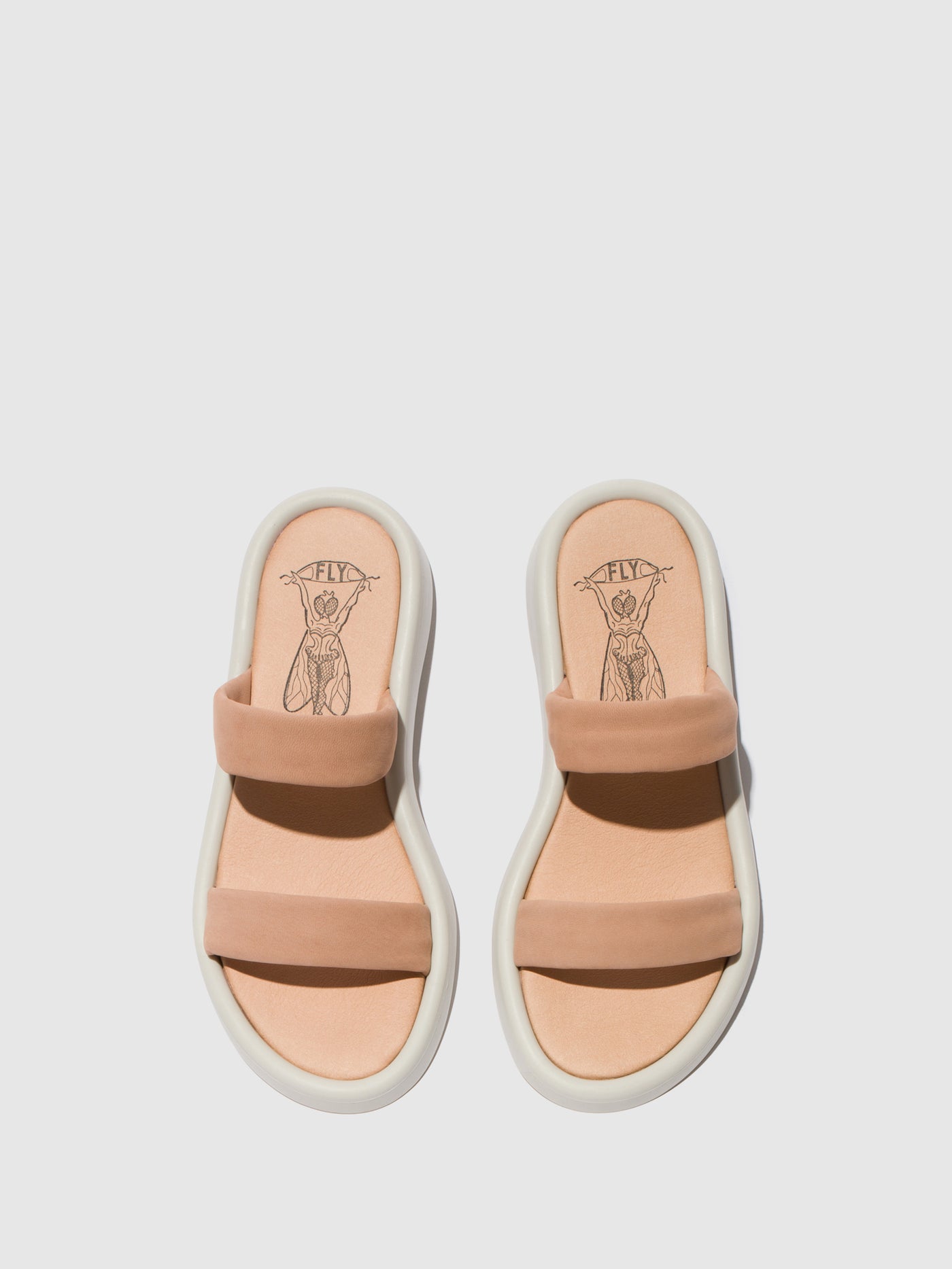 Nude Pink Fly London Flat Sandals Women's Sandals | 178906CQL