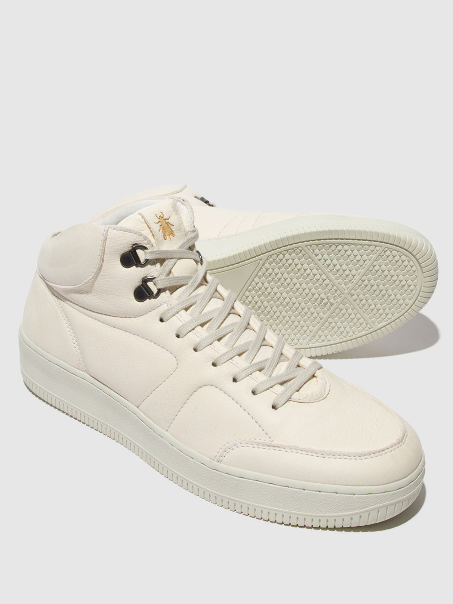 Offwhite Fly London Lace-up Men's Sneakers | 067493TRK