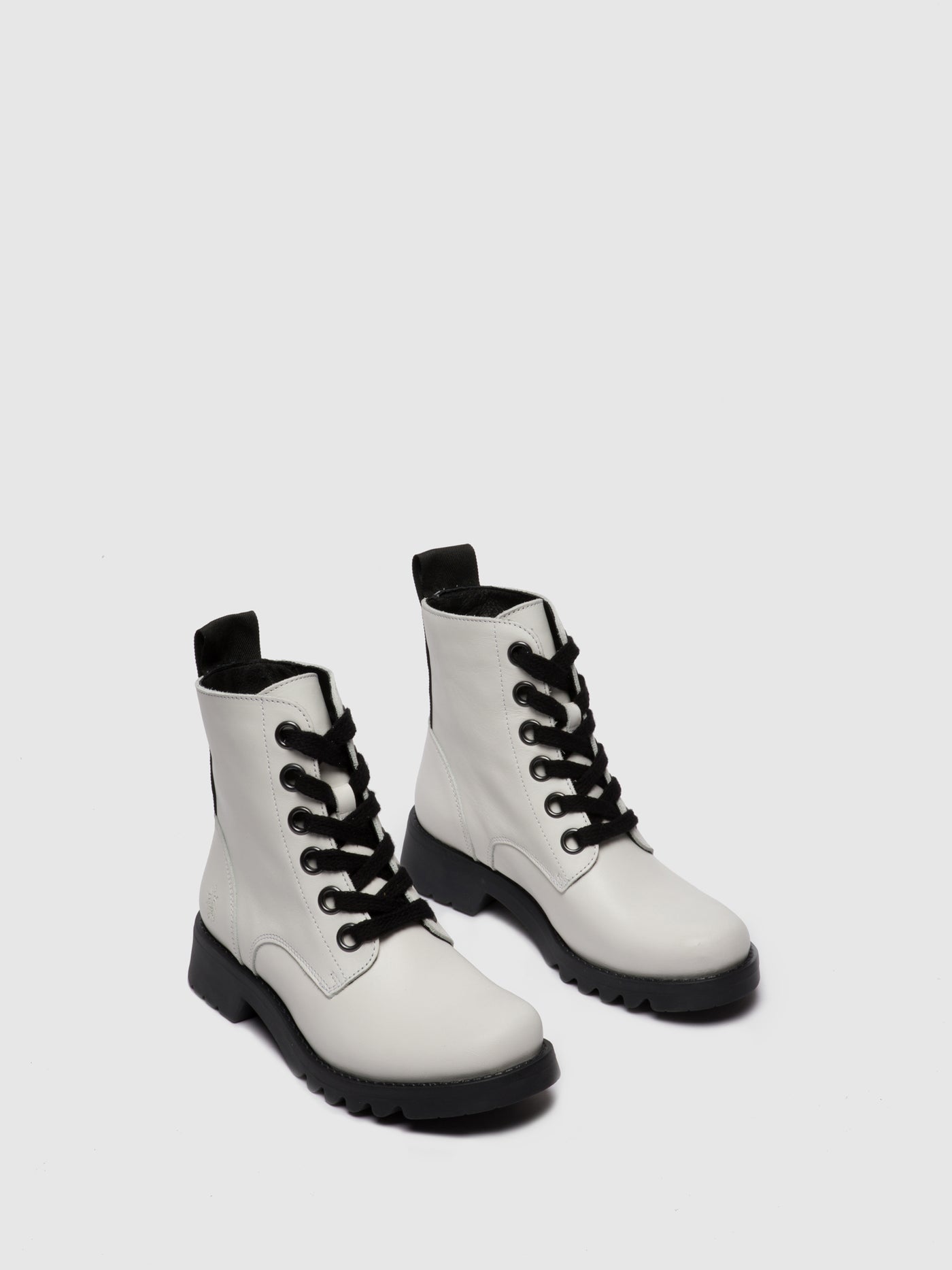 Offwhite Fly London Lace-up RUG Women's Ankle Boots | 637049DRB