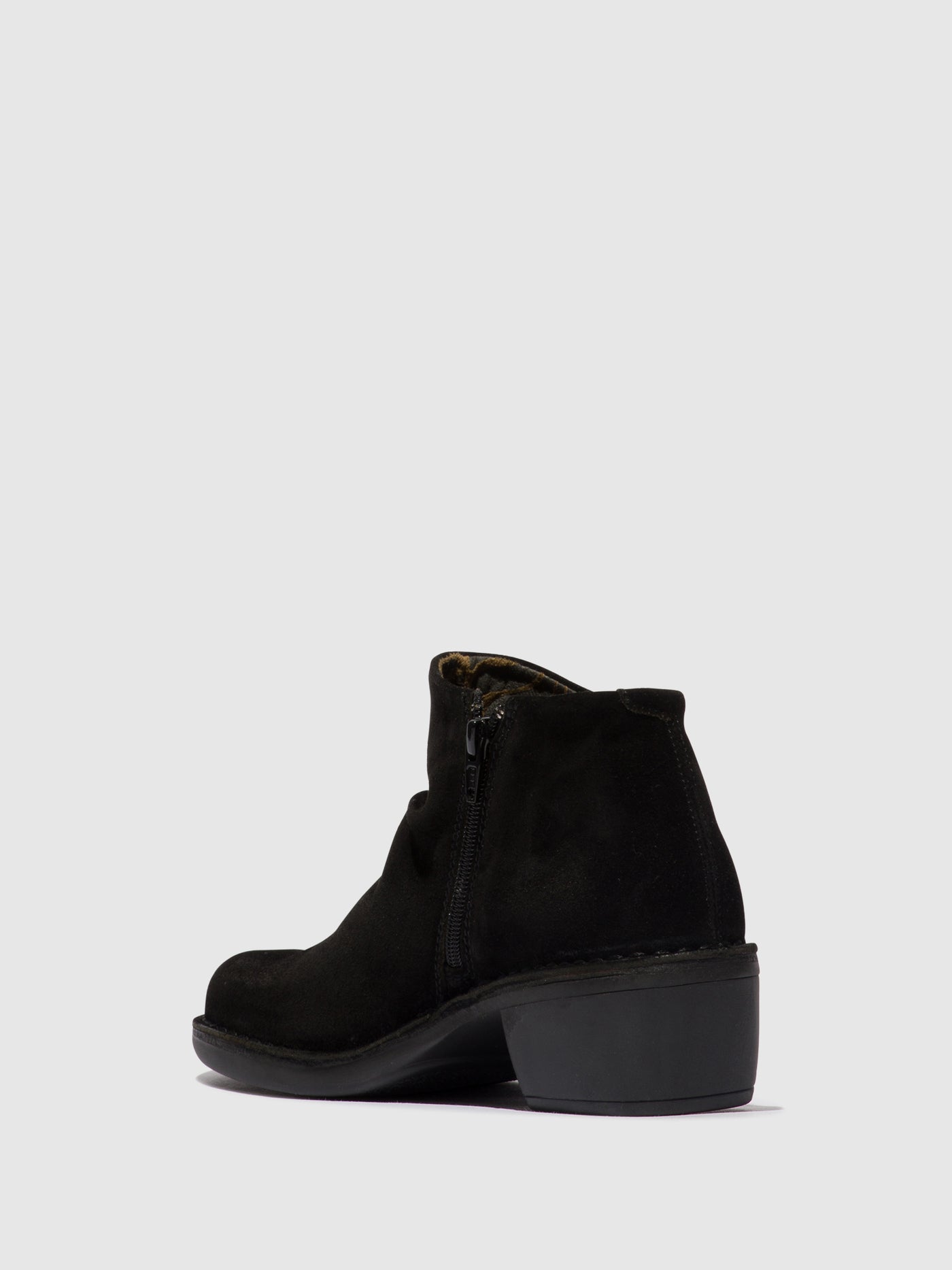 Oil Suede Black Fly London Zip Up Boots Women's Ankle Boots | 136052TXB