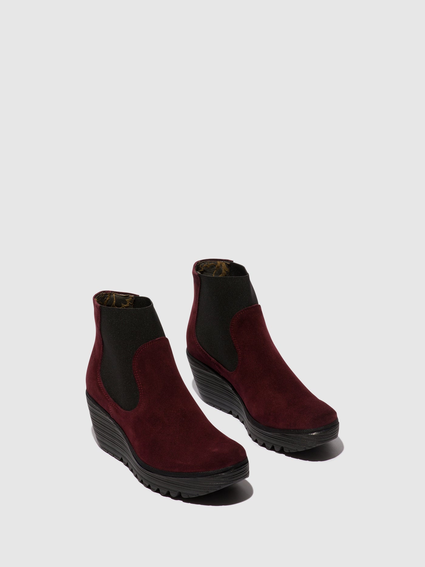Oil Suede Wine Fly London Chelsea Boots Women's Ankle Boots | 451720TPW