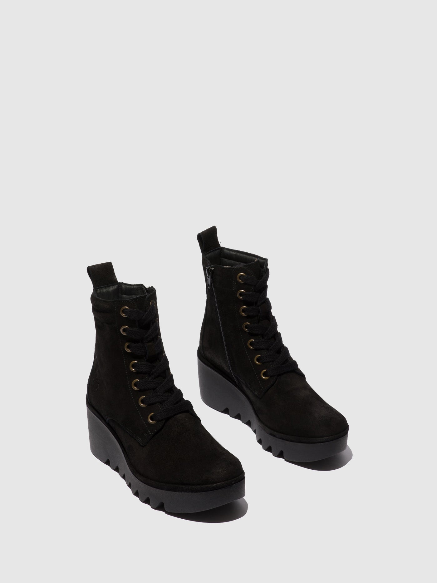 Oilsuede Black Fly London Lace-up Boots Women's Ankle Boots | 972418KSI