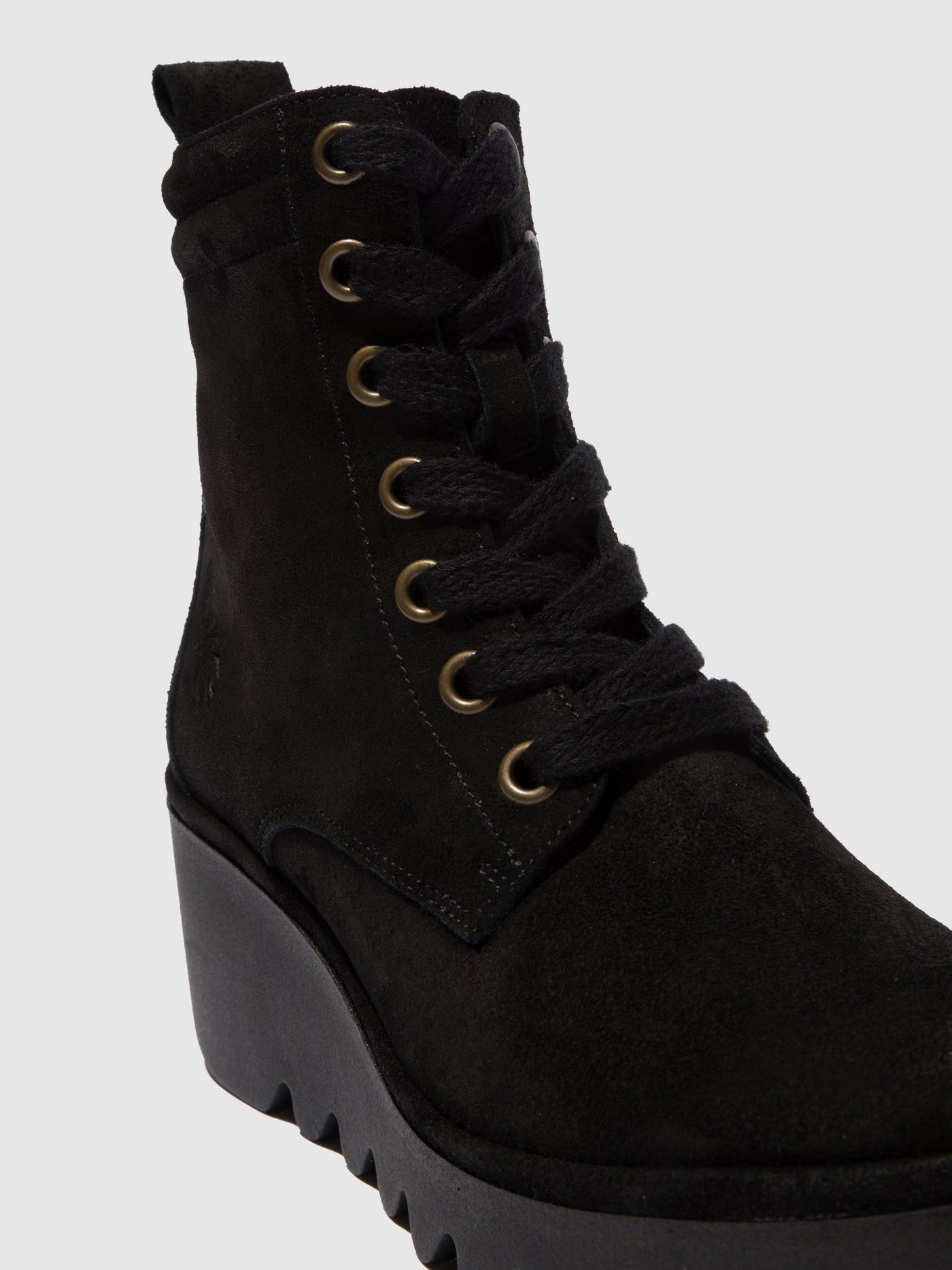 Oilsuede Black Fly London Lace-up Boots Women's Ankle Boots | 972418KSI
