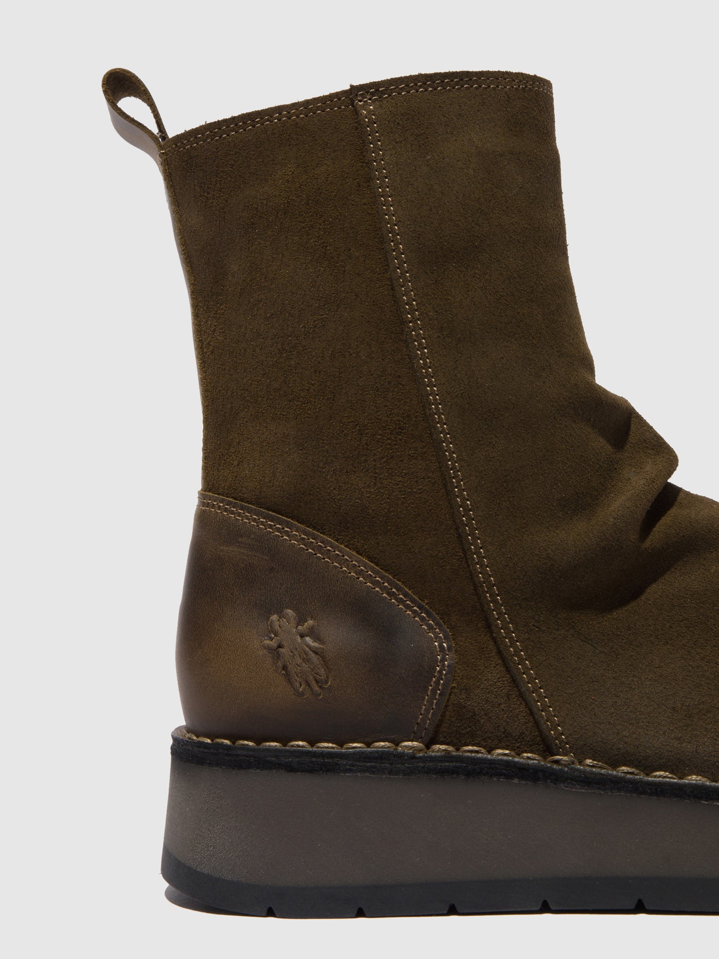 Oilsuede/Rug Sludge/Olive Fly London Zip Up Boots Women's Boots | 912864IYR