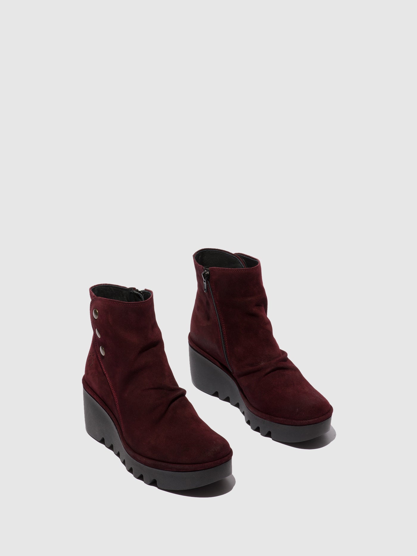 Oilsuede Wine Fly London Zip Up Boots Women's Ankle Boots | 906217FSW