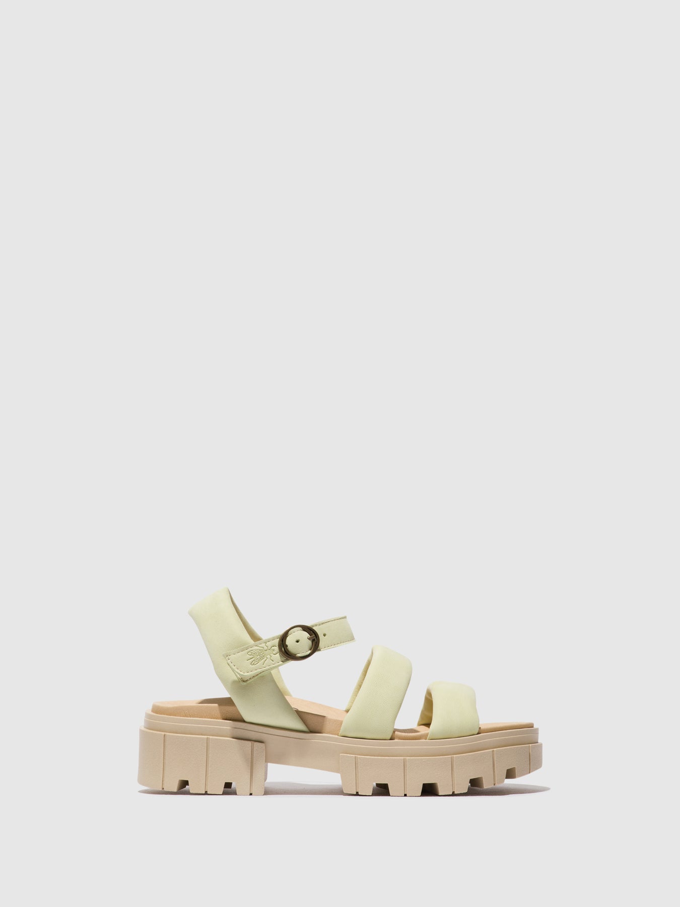 Pale Yellow Fly London Sling-Back Women\'s Sandals | 409582PDN