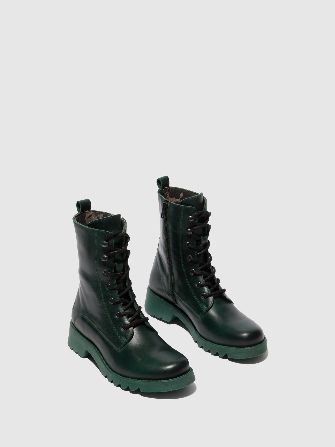 Petrol (Petrol Sole) Fly London Lace-up Boots Women's Ankle Boots | 190268ZLK